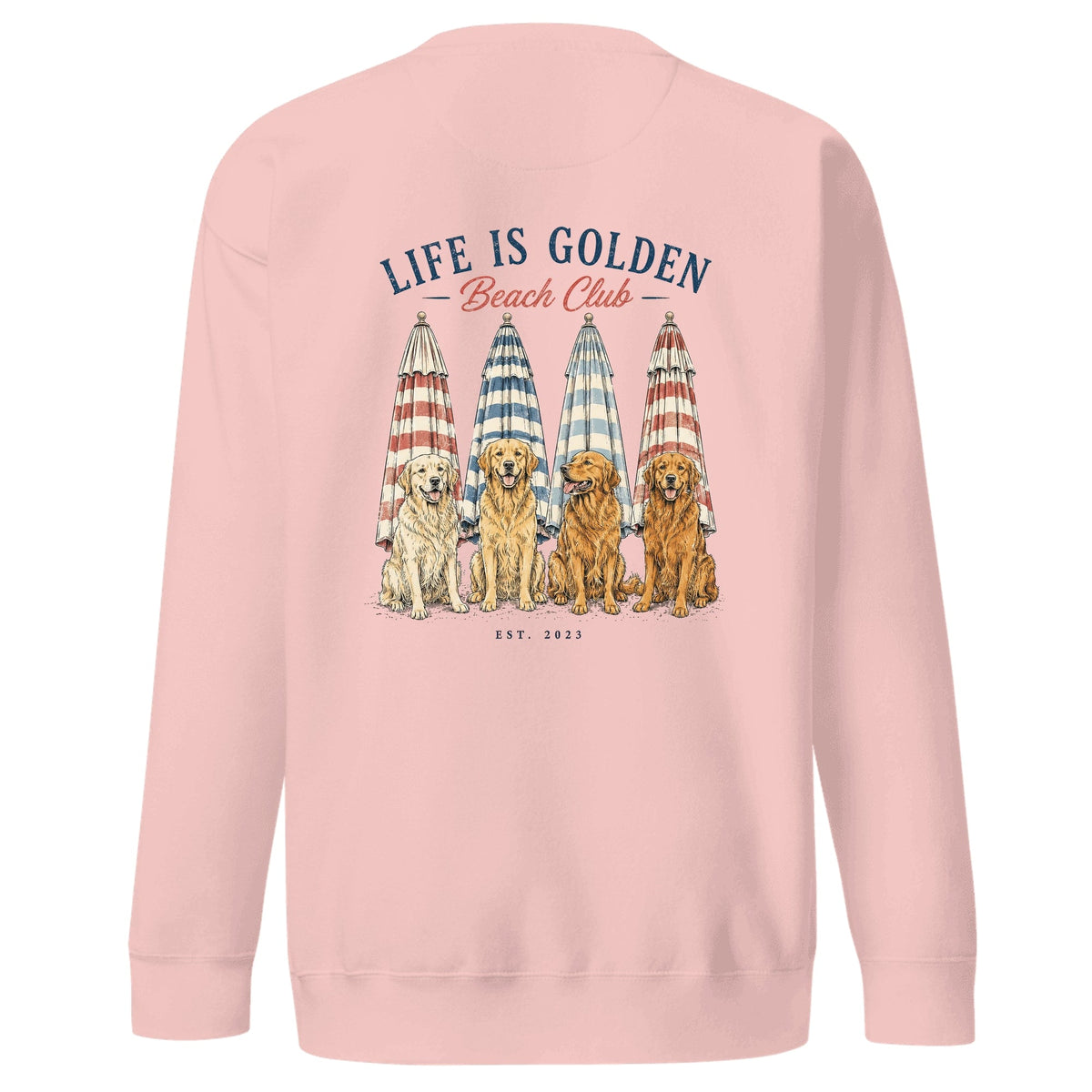 The Umbrella Line Crewneck — Light Pink
