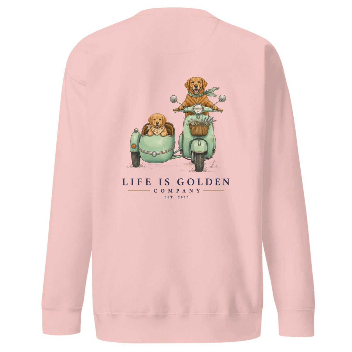 The Sidecar Run Crewneck — Light Pink