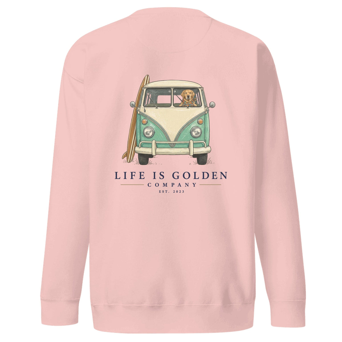 The Board Rider Crewneck — Light Pink