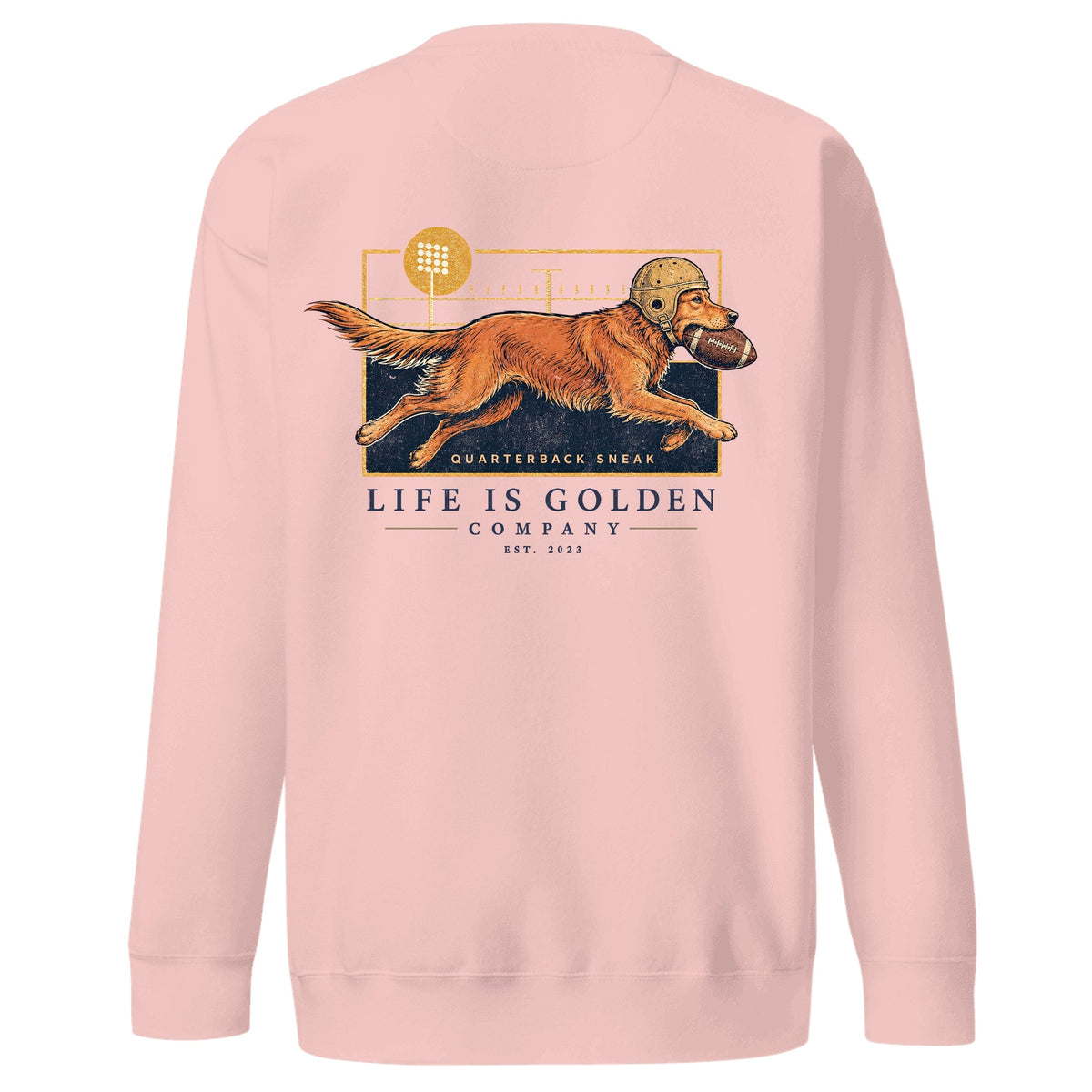 The Goal Line Crewneck — Light Pink