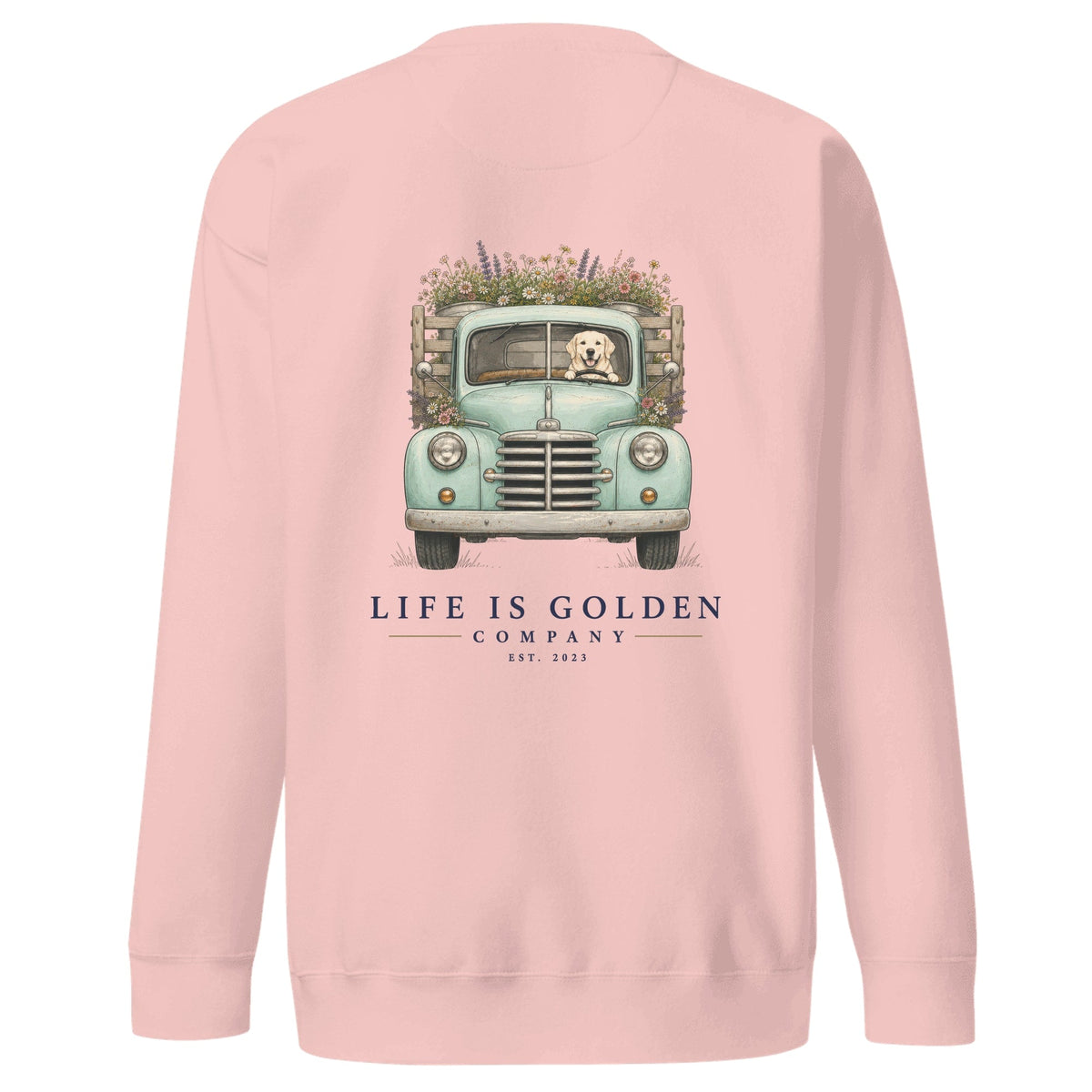 The Market Run Crewneck — Light Pink