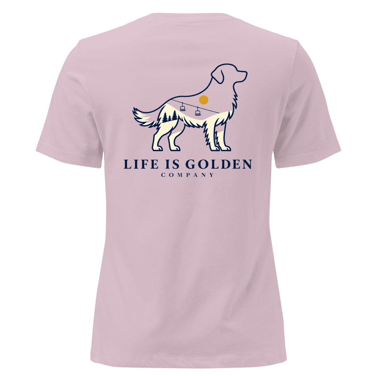 Mountain Golden Women's Relaxed Tee — Light Violet