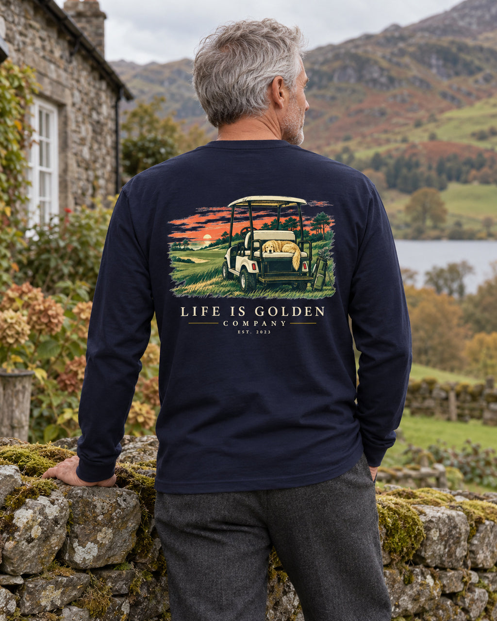 Sunset Cart Nap Long-Sleeve — lifestyle worn view — October 2026