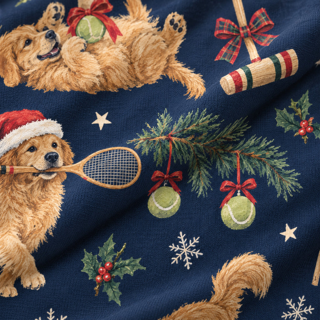 Christmas at the Club Kids' Lounge Pants — close-up of the print