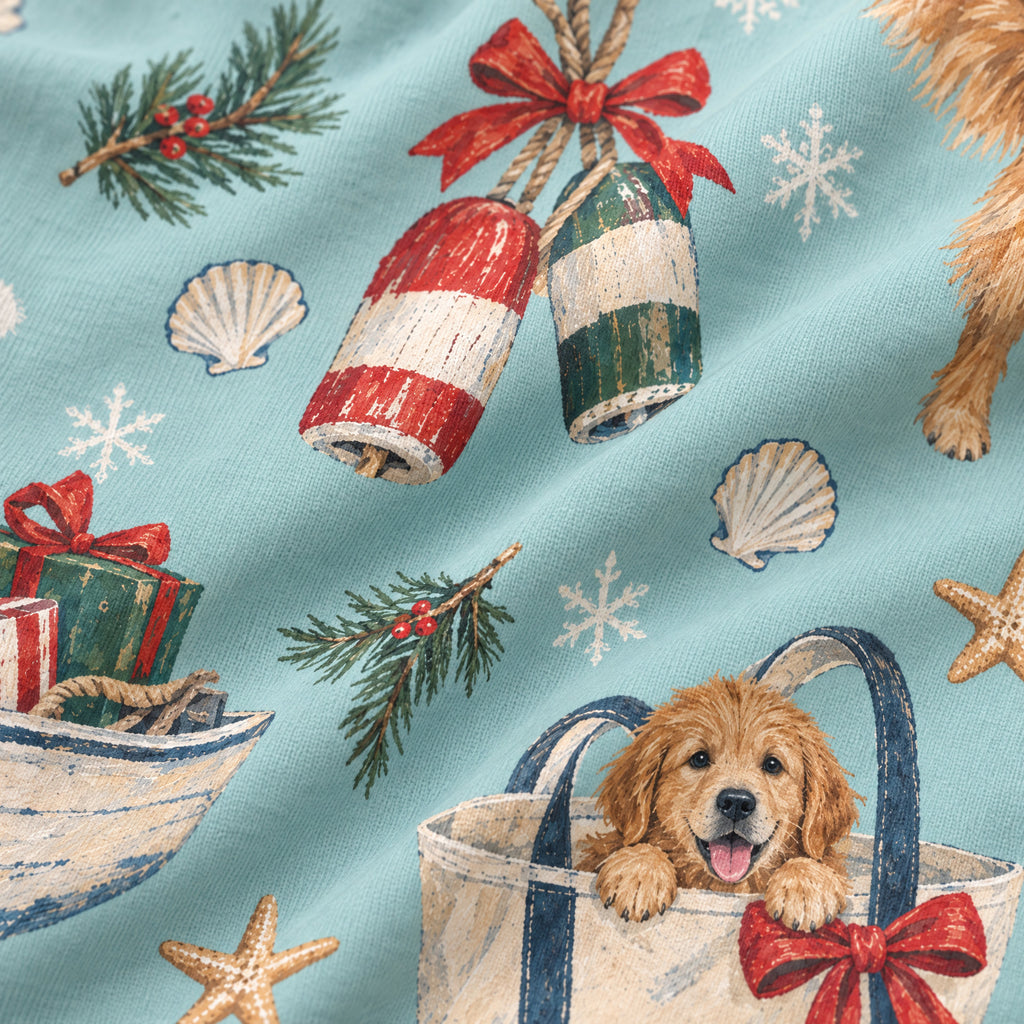 Holiday Harbor Kids' Lounge Pants — close-up of the print