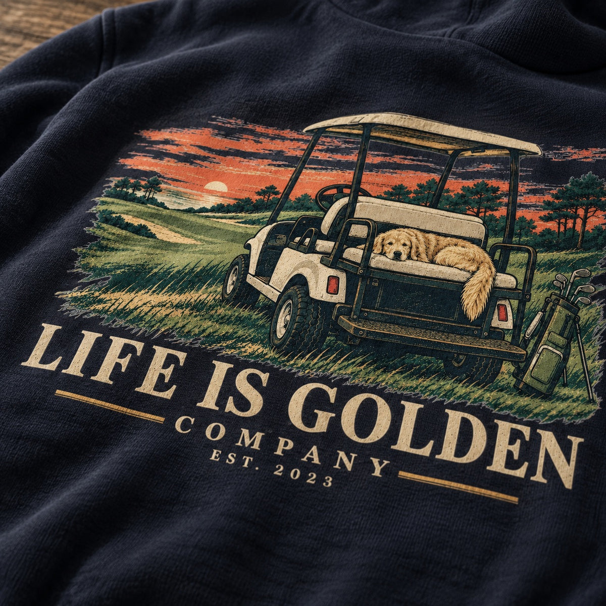 Sunset Cart Nap Hoodie — lifestyle