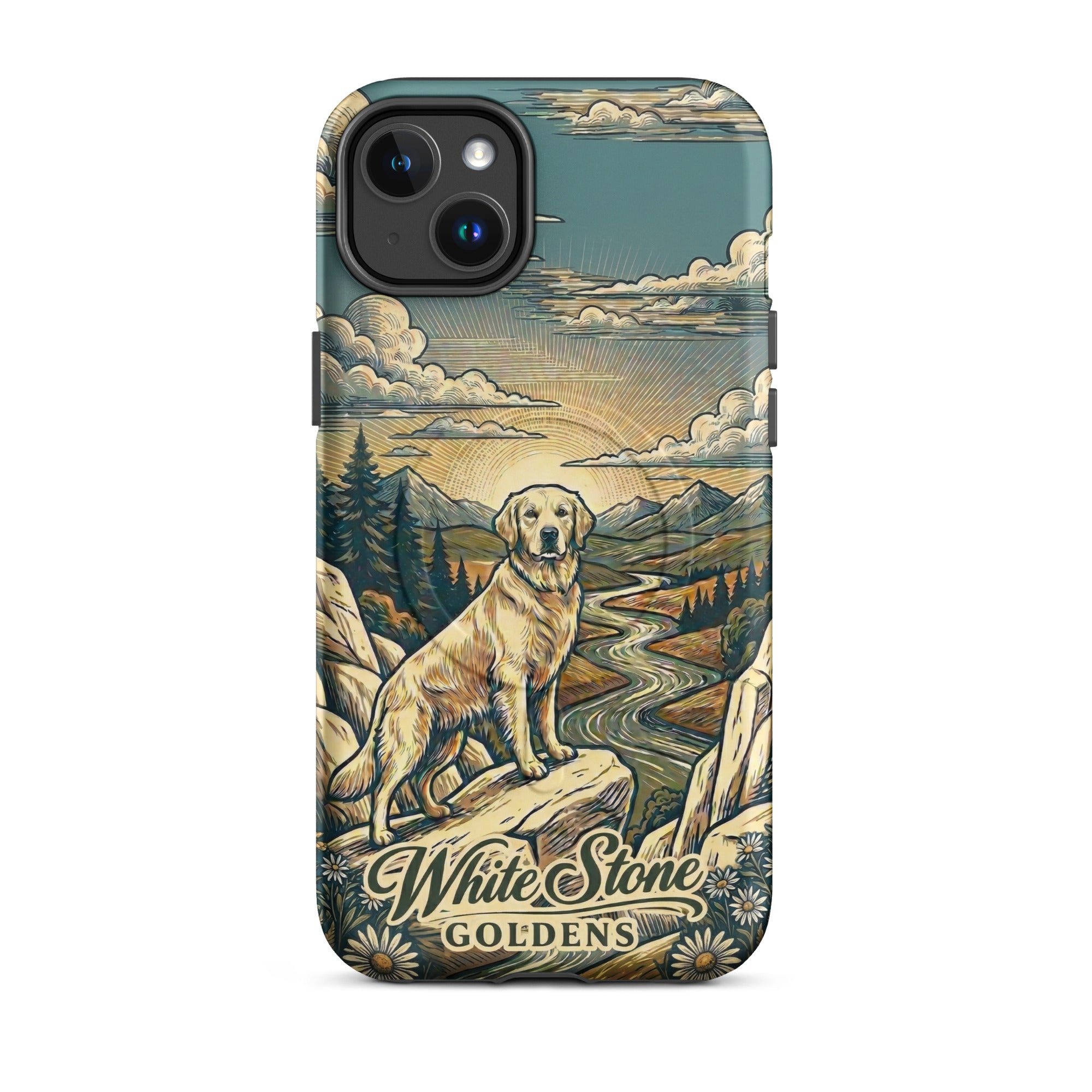 White Stone Goldens MagSafe® tough case for iPhone®