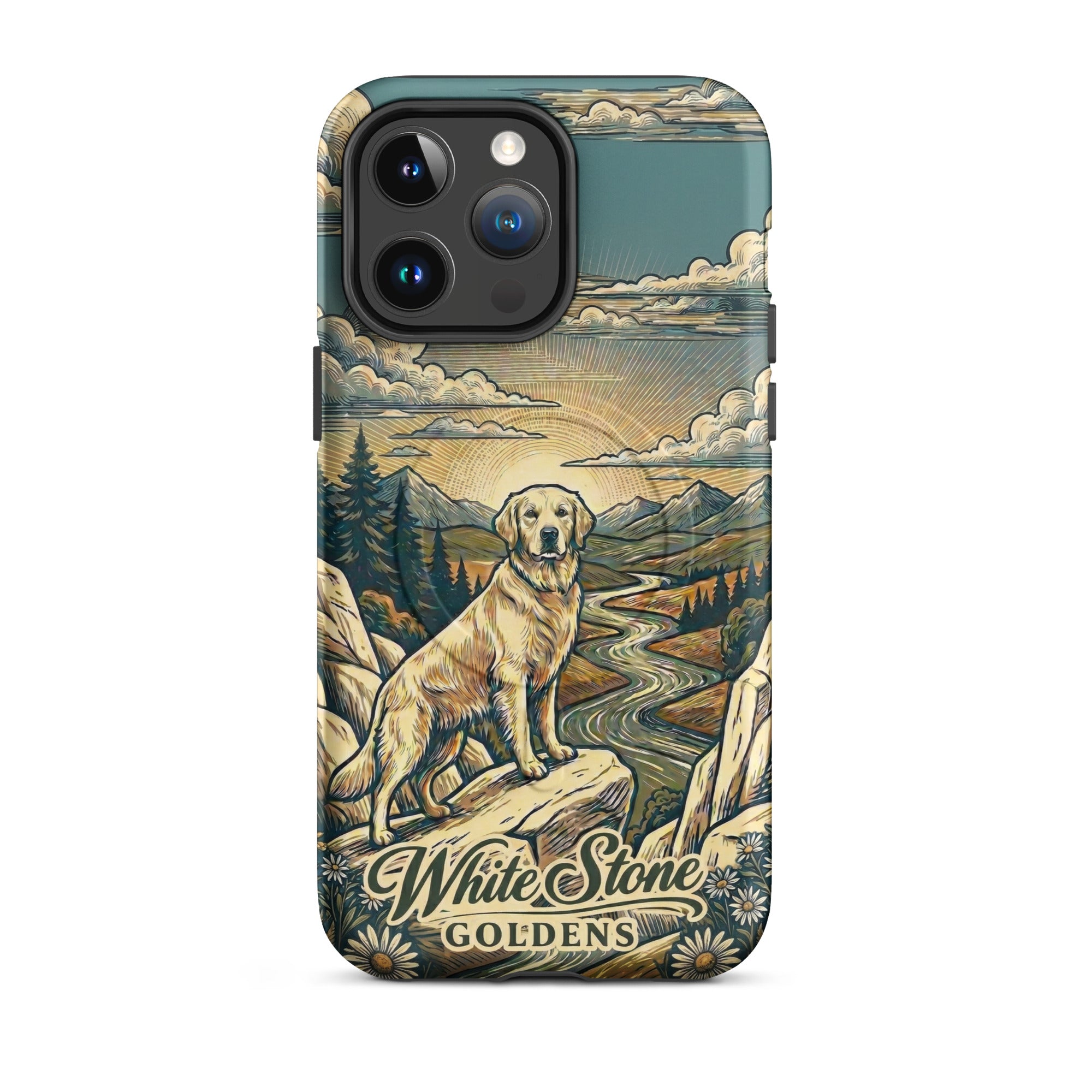 White Stone Goldens MagSafe® tough case for iPhone®