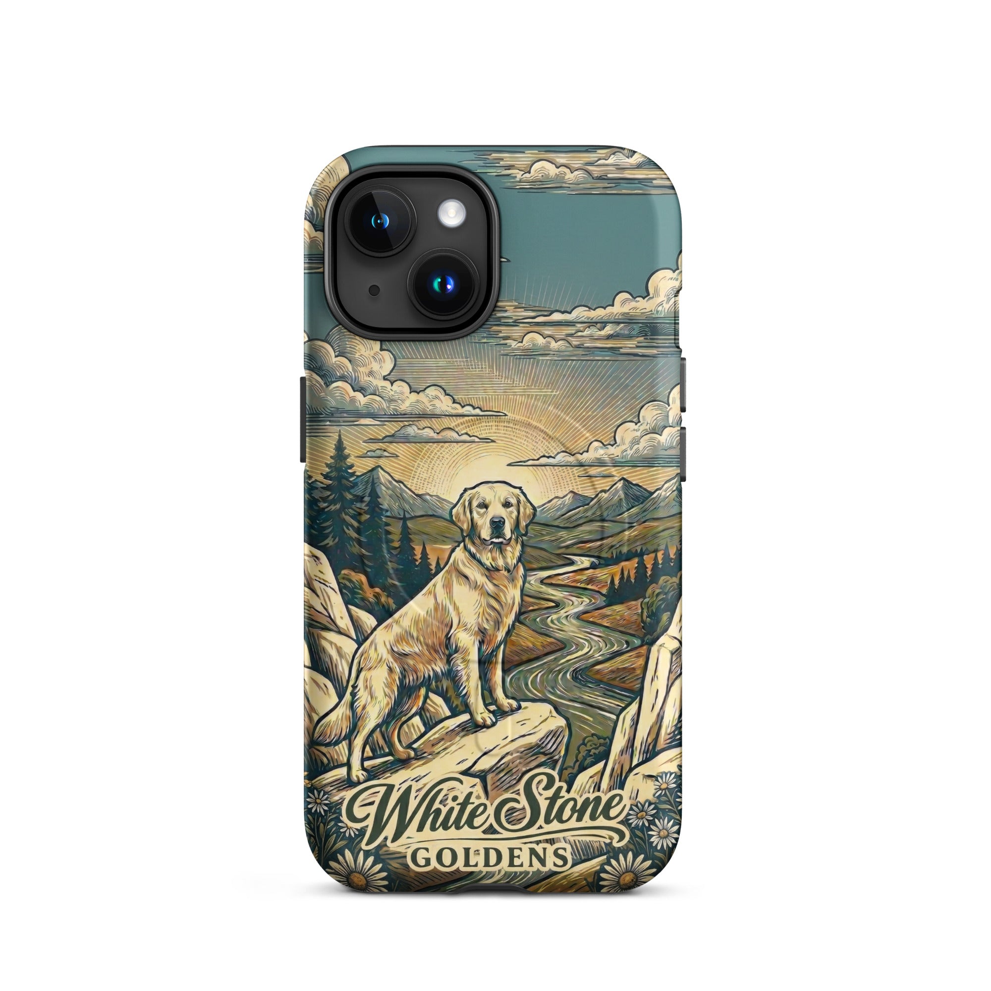 White Stone Goldens MagSafe® tough case for iPhone®