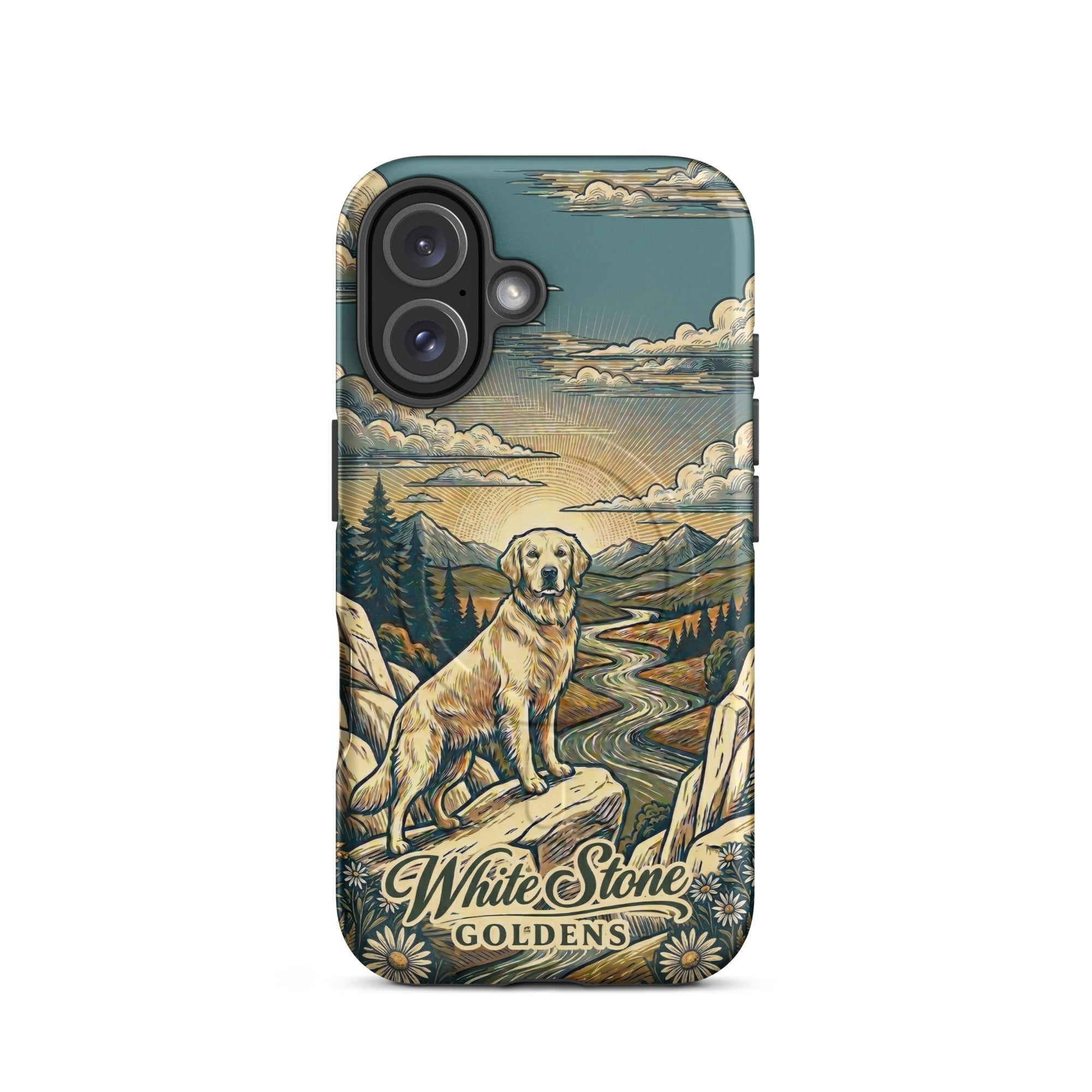 White Stone Goldens MagSafe® tough case for iPhone®