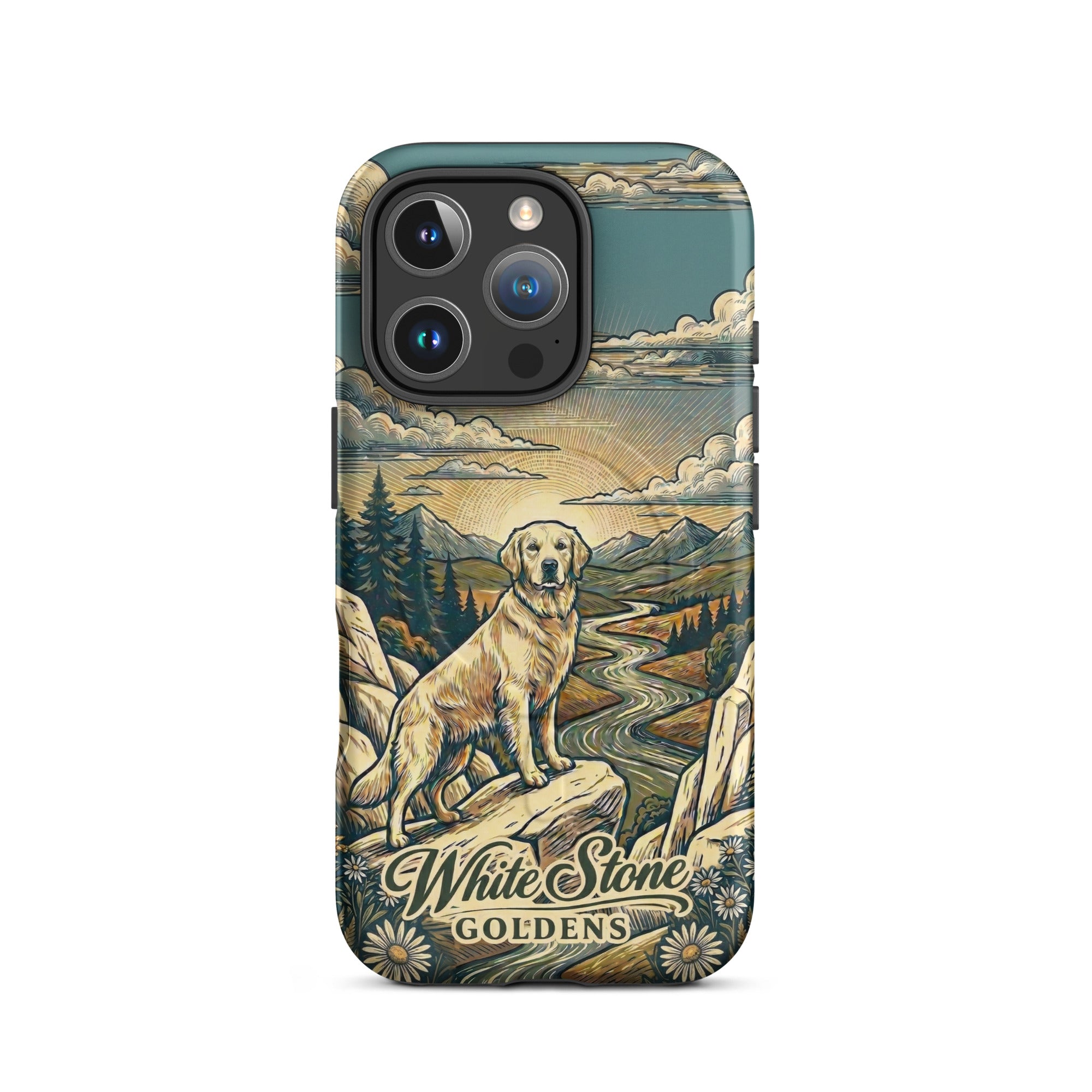 White Stone Goldens MagSafe® tough case for iPhone®