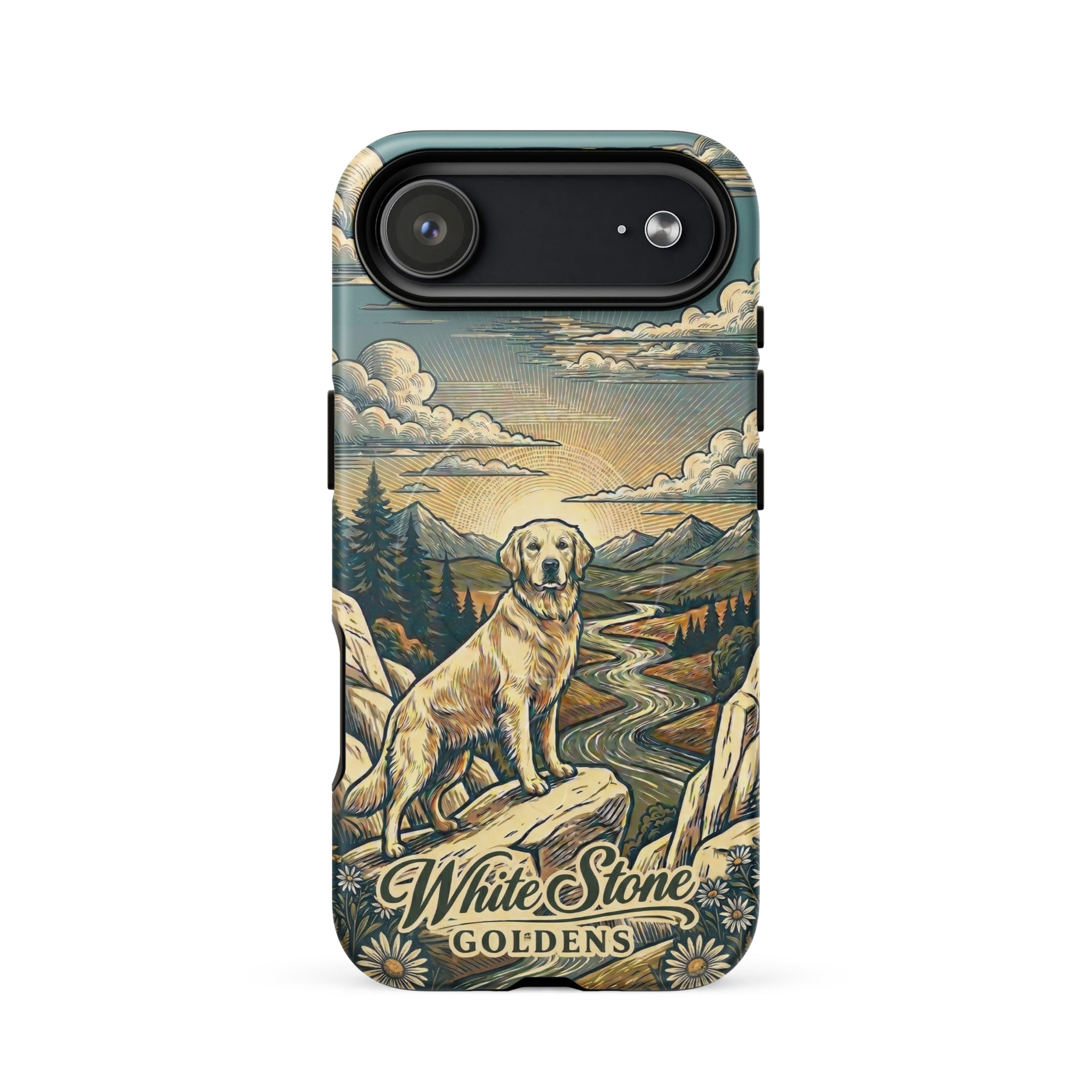 White Stone Goldens MagSafe® tough case for iPhone®