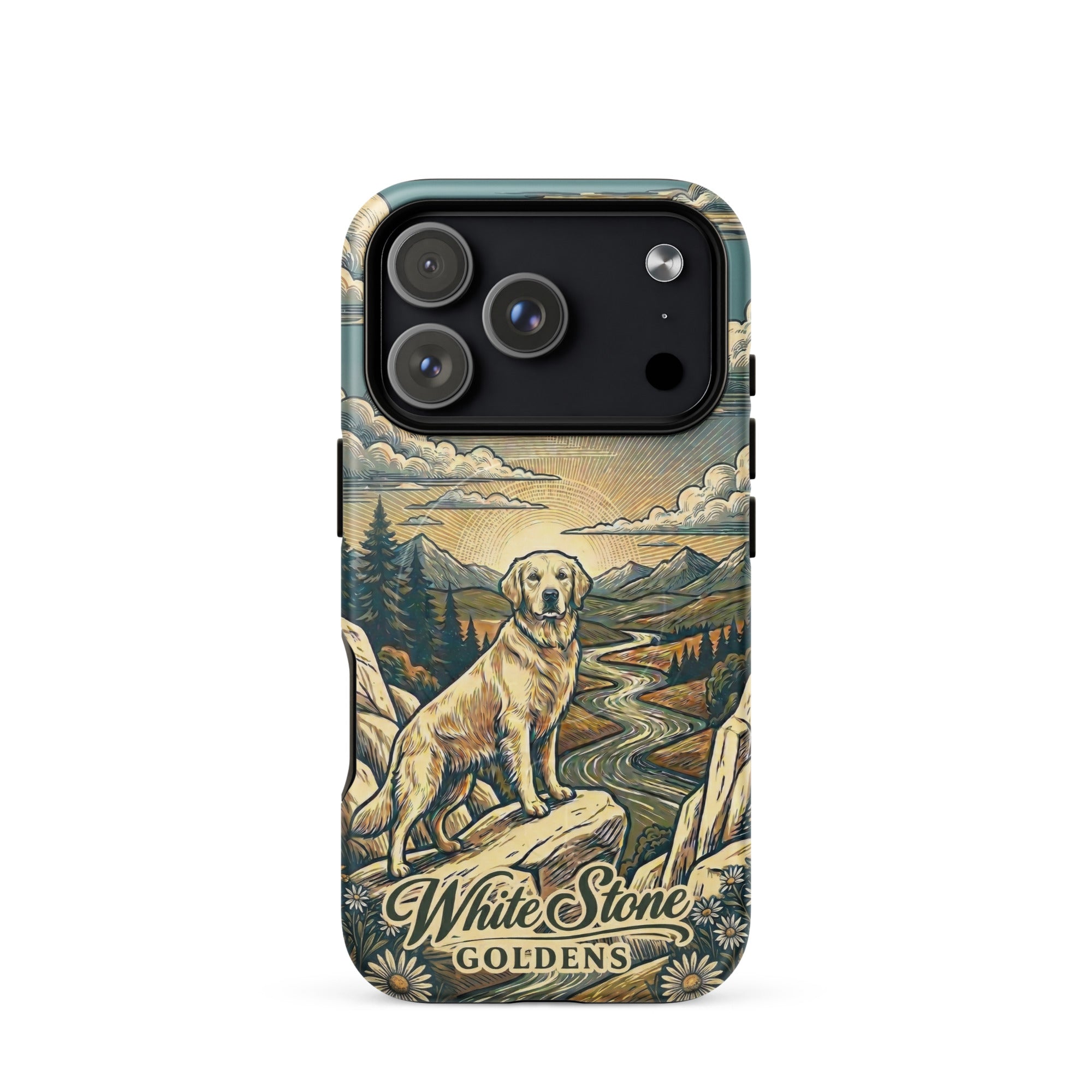 White Stone Goldens MagSafe® tough case for iPhone®