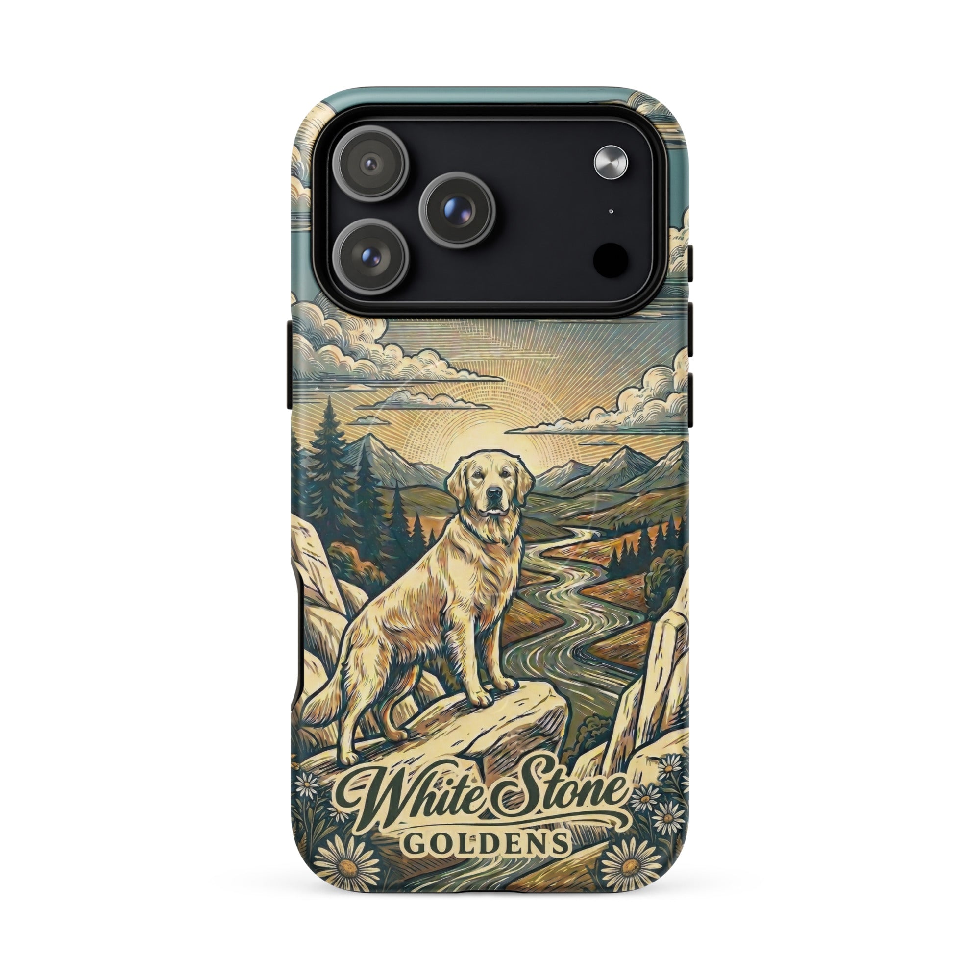 White Stone Goldens MagSafe® tough case for iPhone®