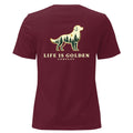 Forest Golden Women's Relaxed Tee — Maroon