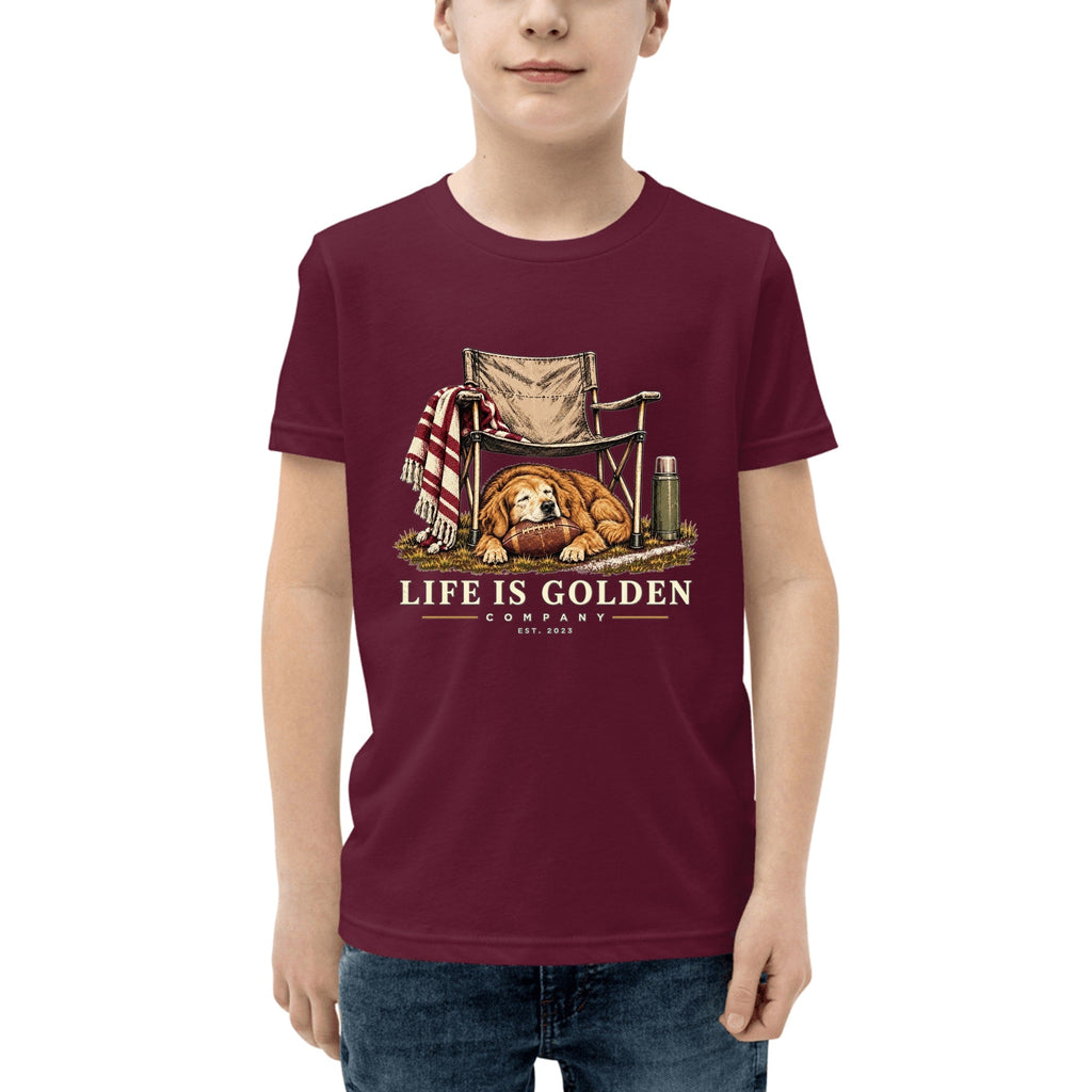 Camp Chair Companion Youth Tee — Maroon