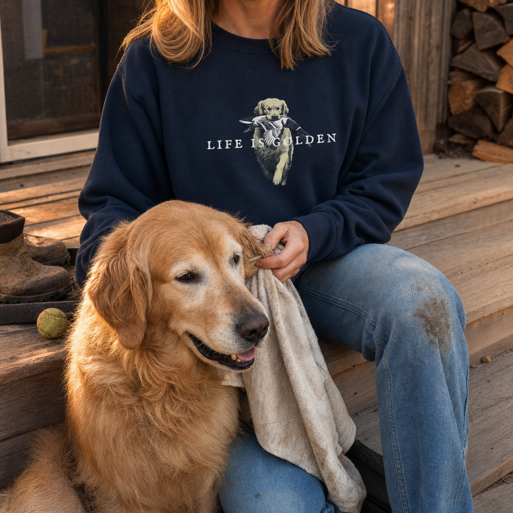 Back porch · marsh water drying by the mat