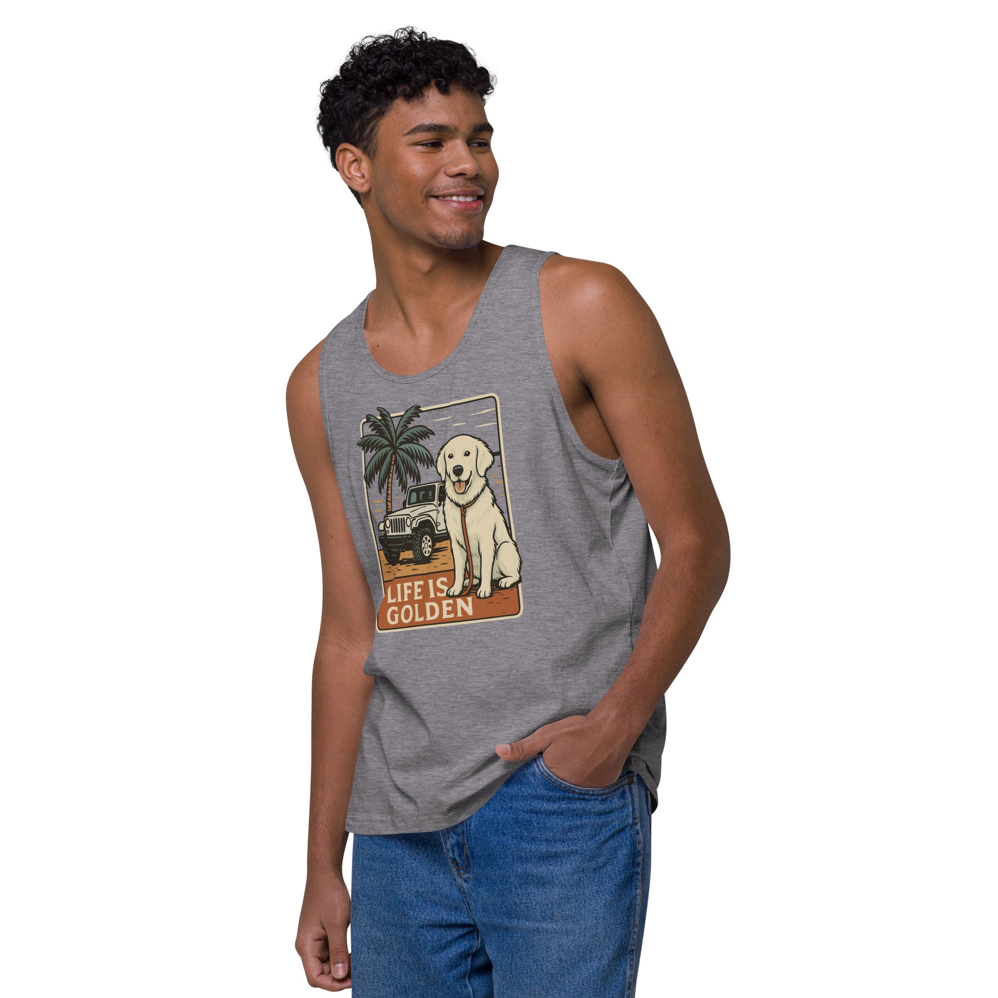 April Men’s premium tank top