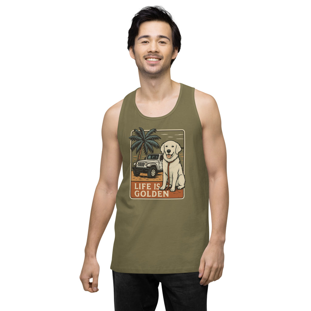 April Men’s premium tank top