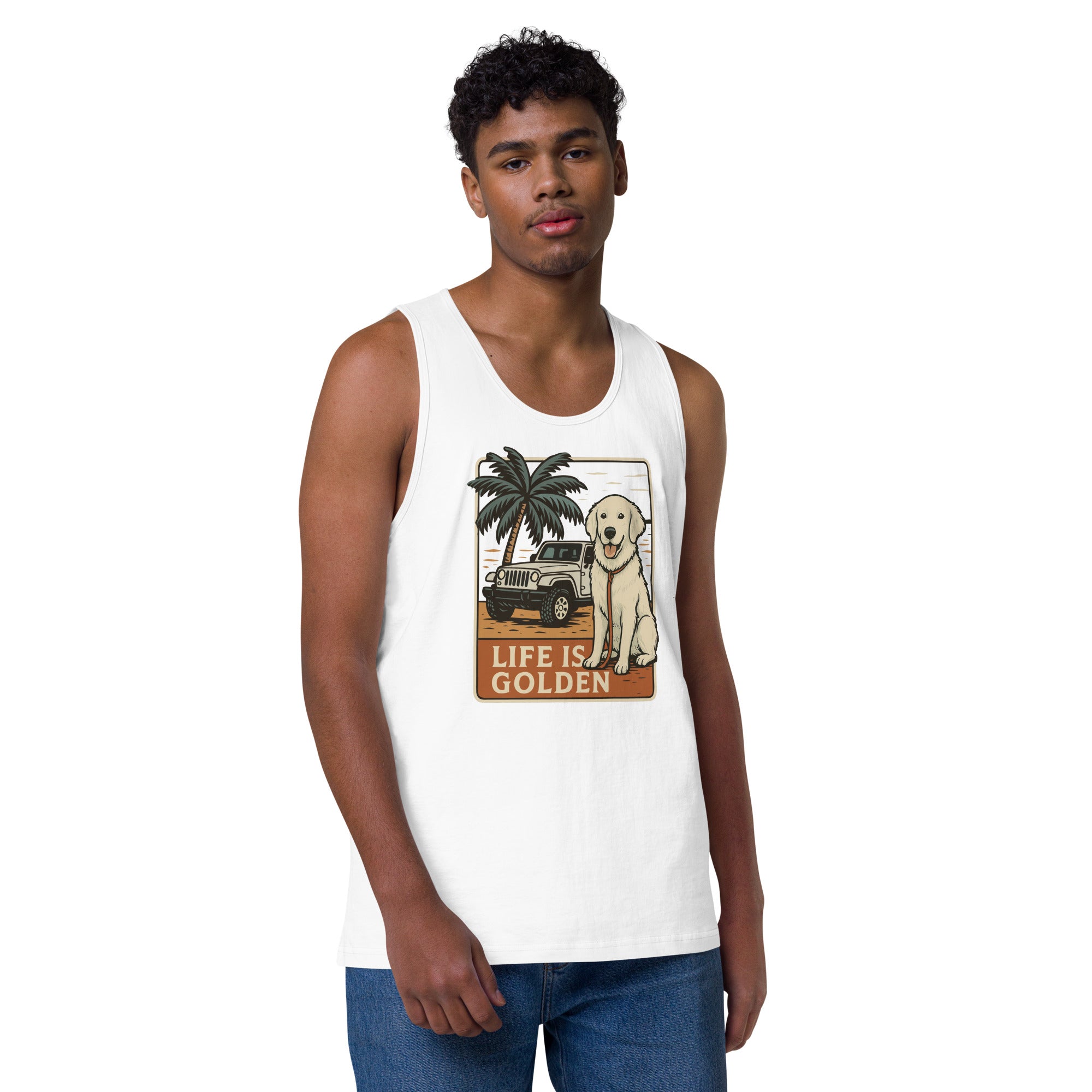 April Men’s premium tank top