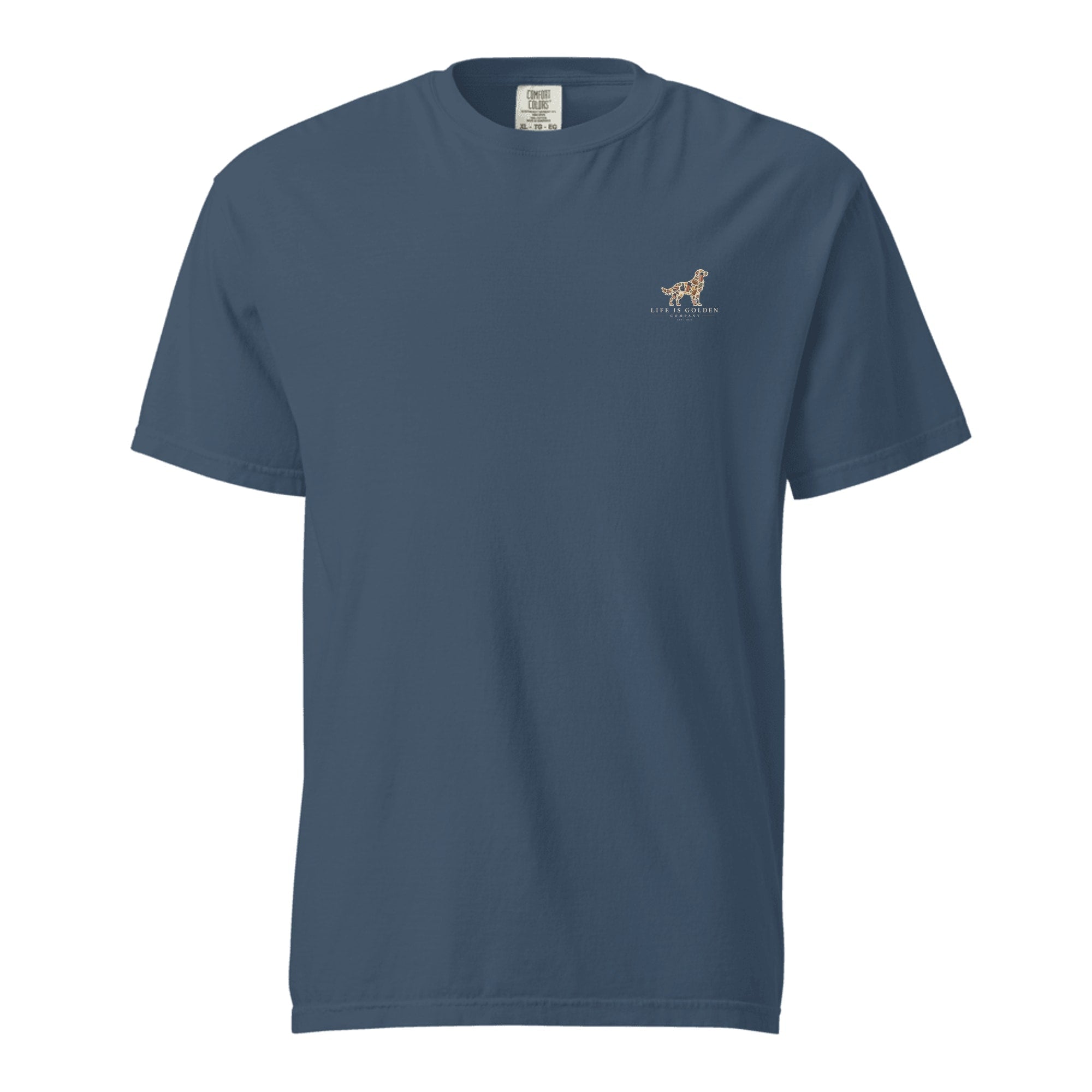 The Tailgate Heavyweight Tee — Midnight (front)