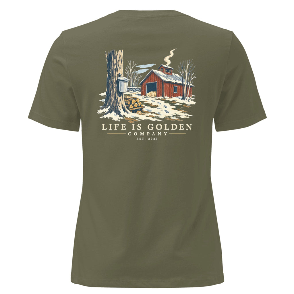 Sugaring Morning Women's Relaxed Tee — Military Green