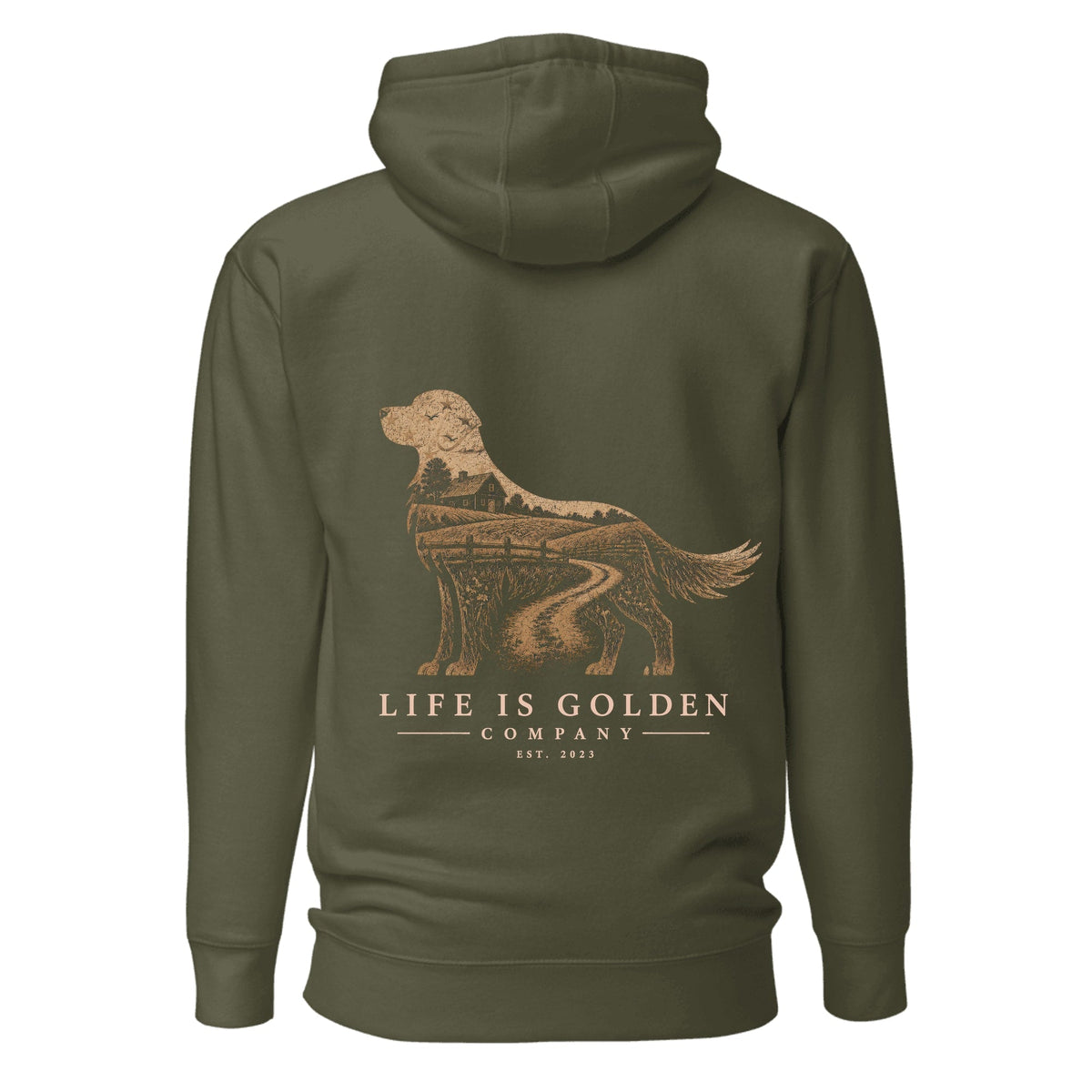 The Homestead Golden Hoodie — Military Green
