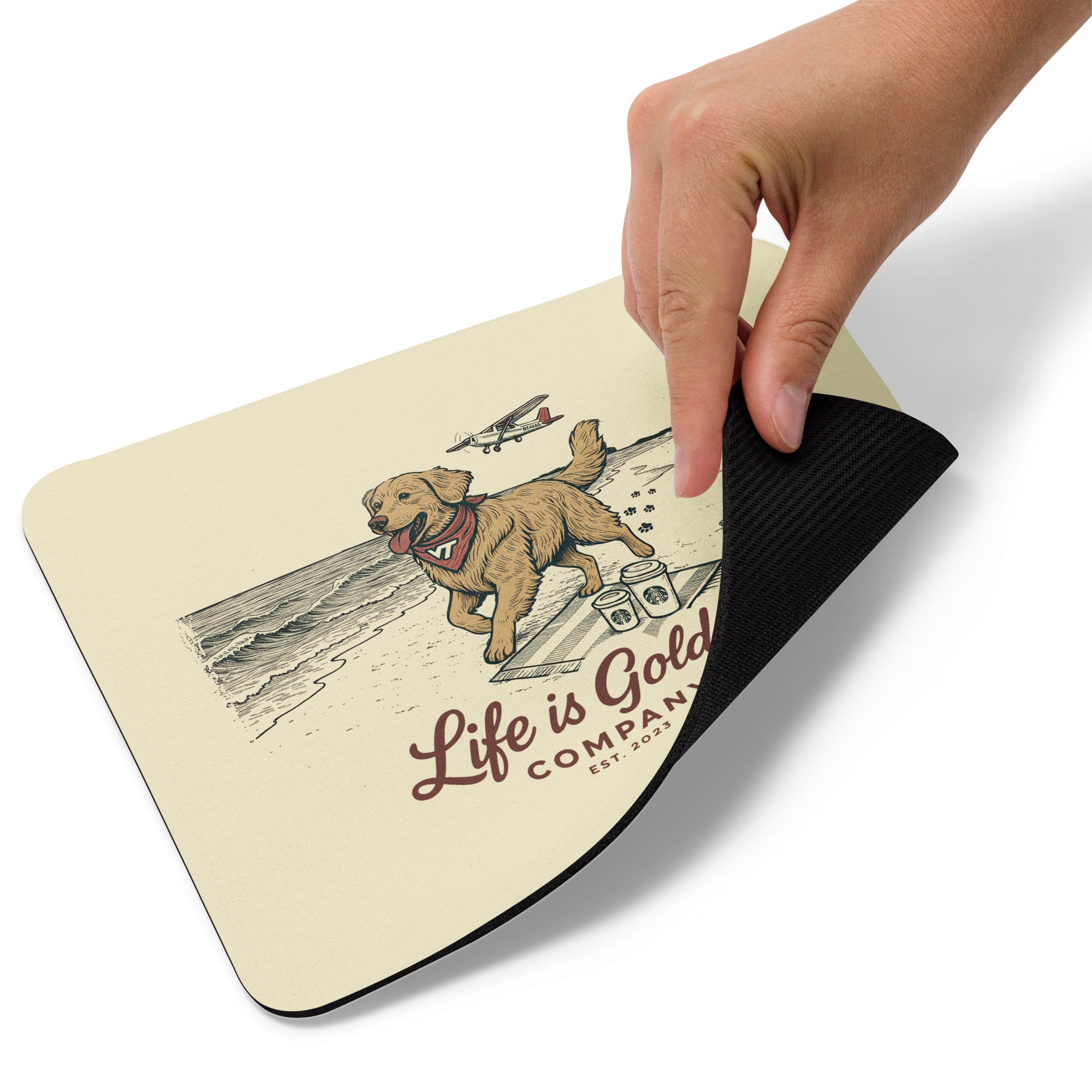 VT Beach Run Mouse pad