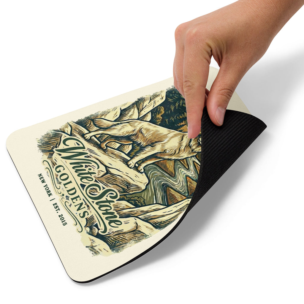 White Stone Goldens Mouse pad