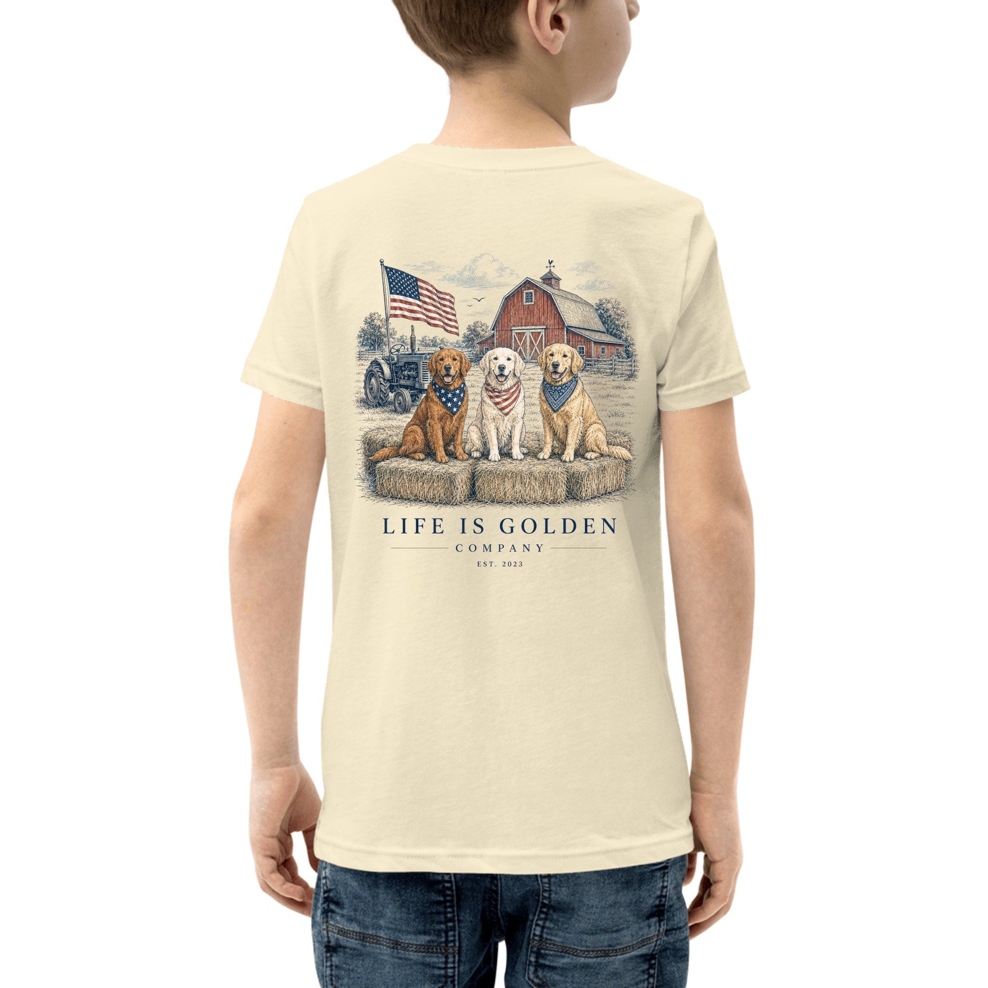 The Heartland Trio Youth Tee — Natural