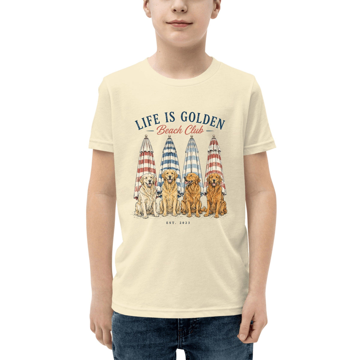 The Umbrella Line Youth Tee — Natural