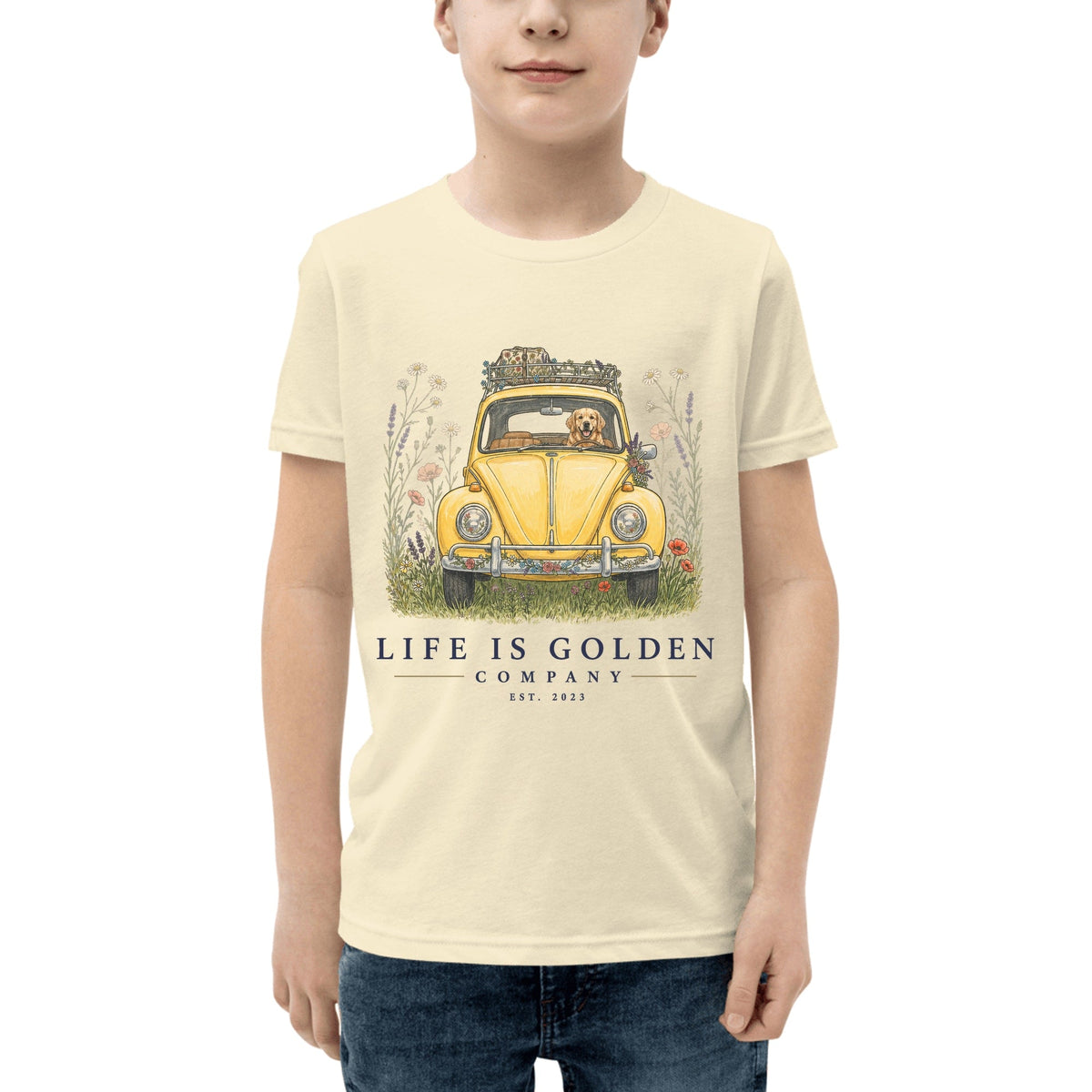 The Wildflower Detour Youth Tee — Natural