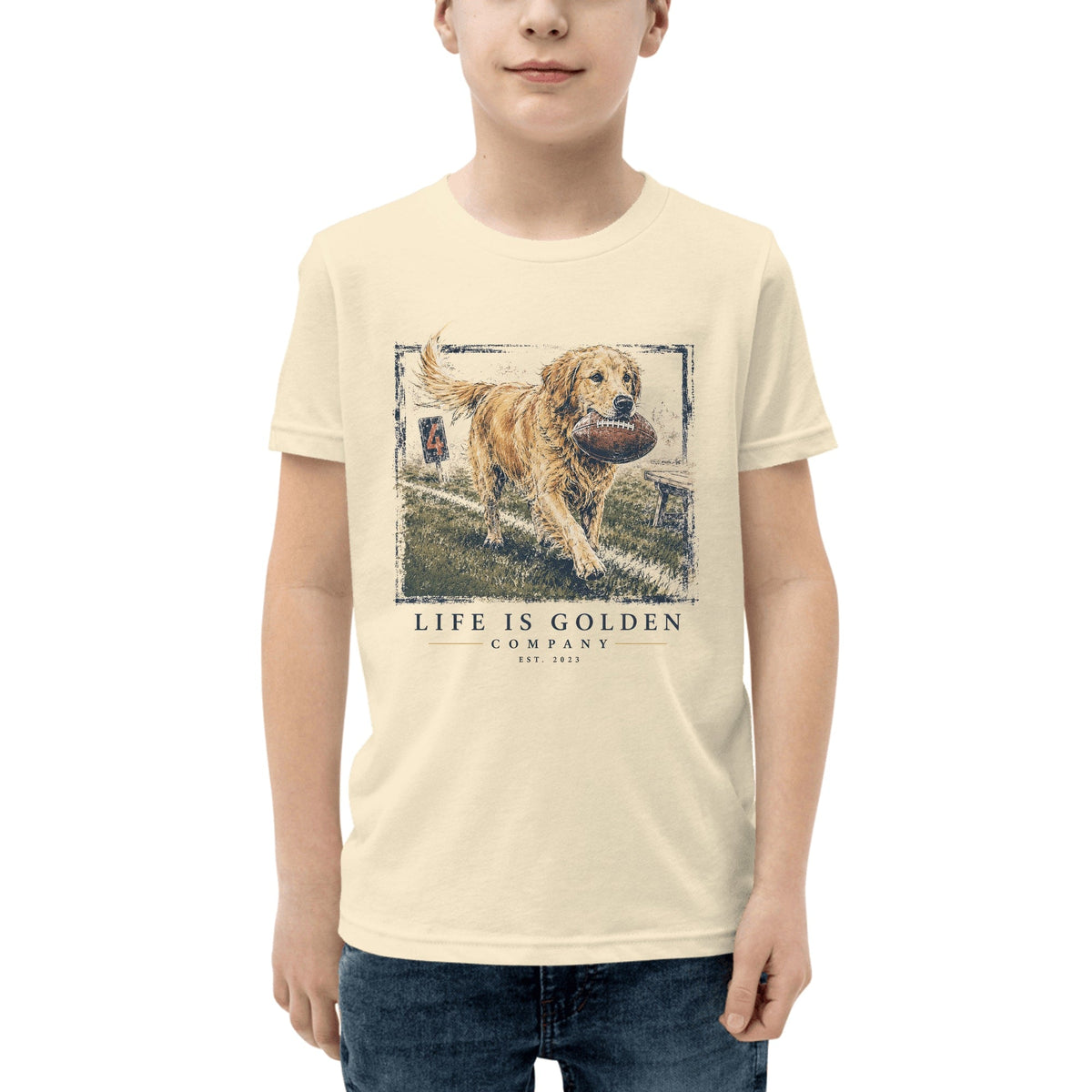 The Fourth Down Youth Tee — Natural
