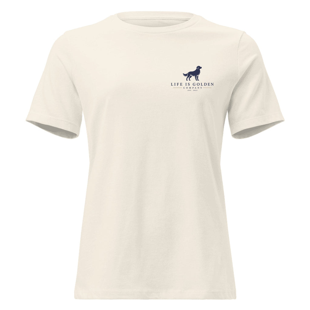 Oyster Shed Lunch Women's Relaxed Tee — Natural (front)