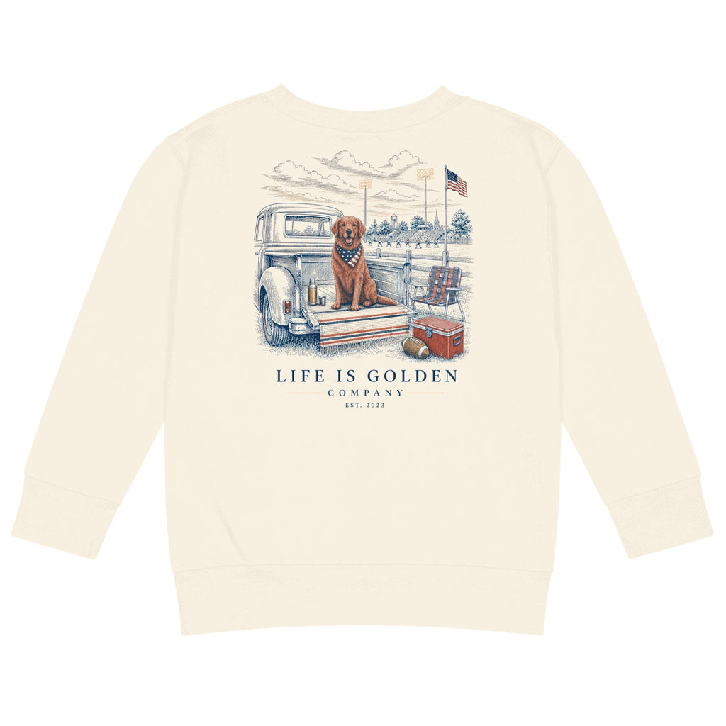 The Tailgate Kickoff Kids Crewneck — Natural Heather
