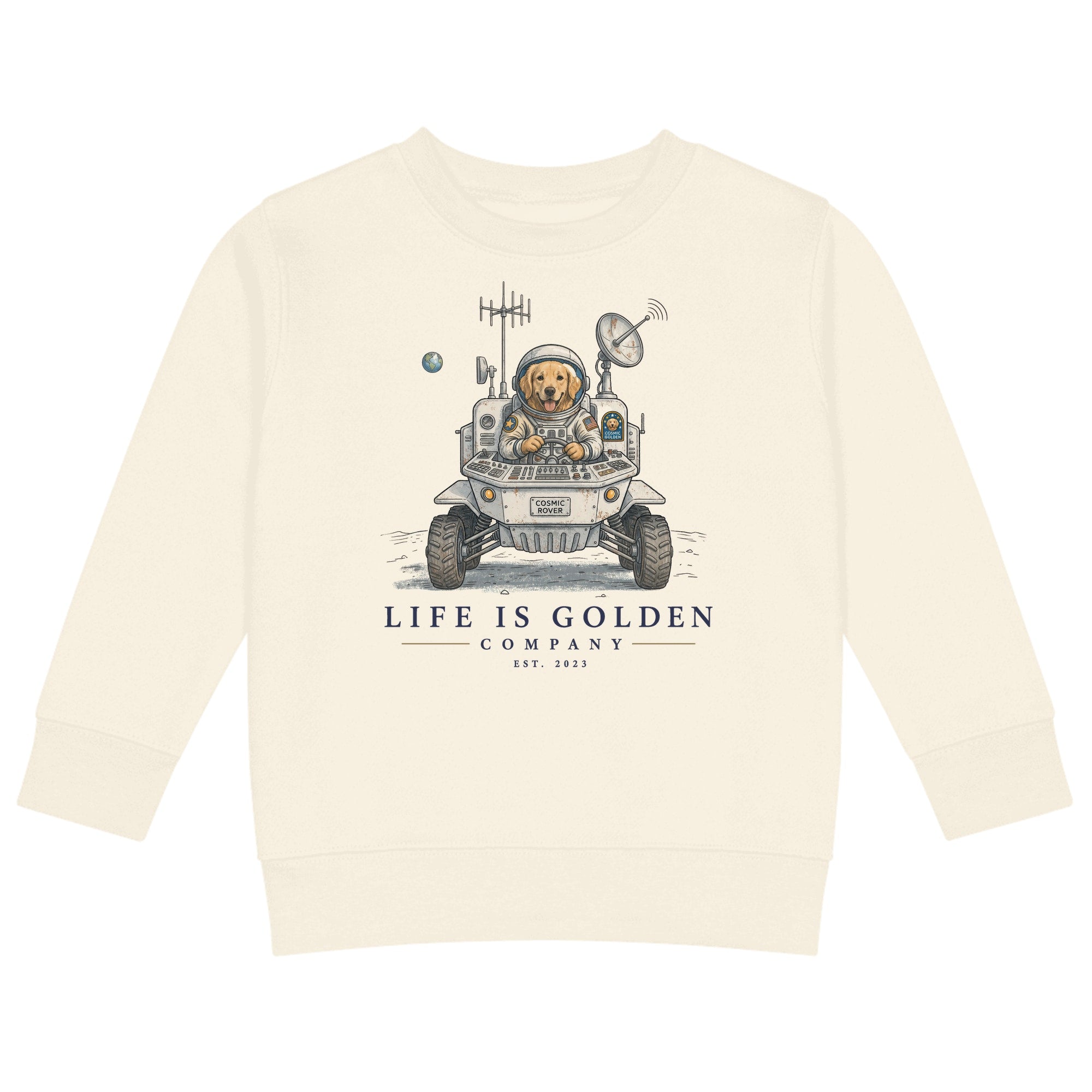 The Cosmic Rover Kids Crewneck — Natural Heather