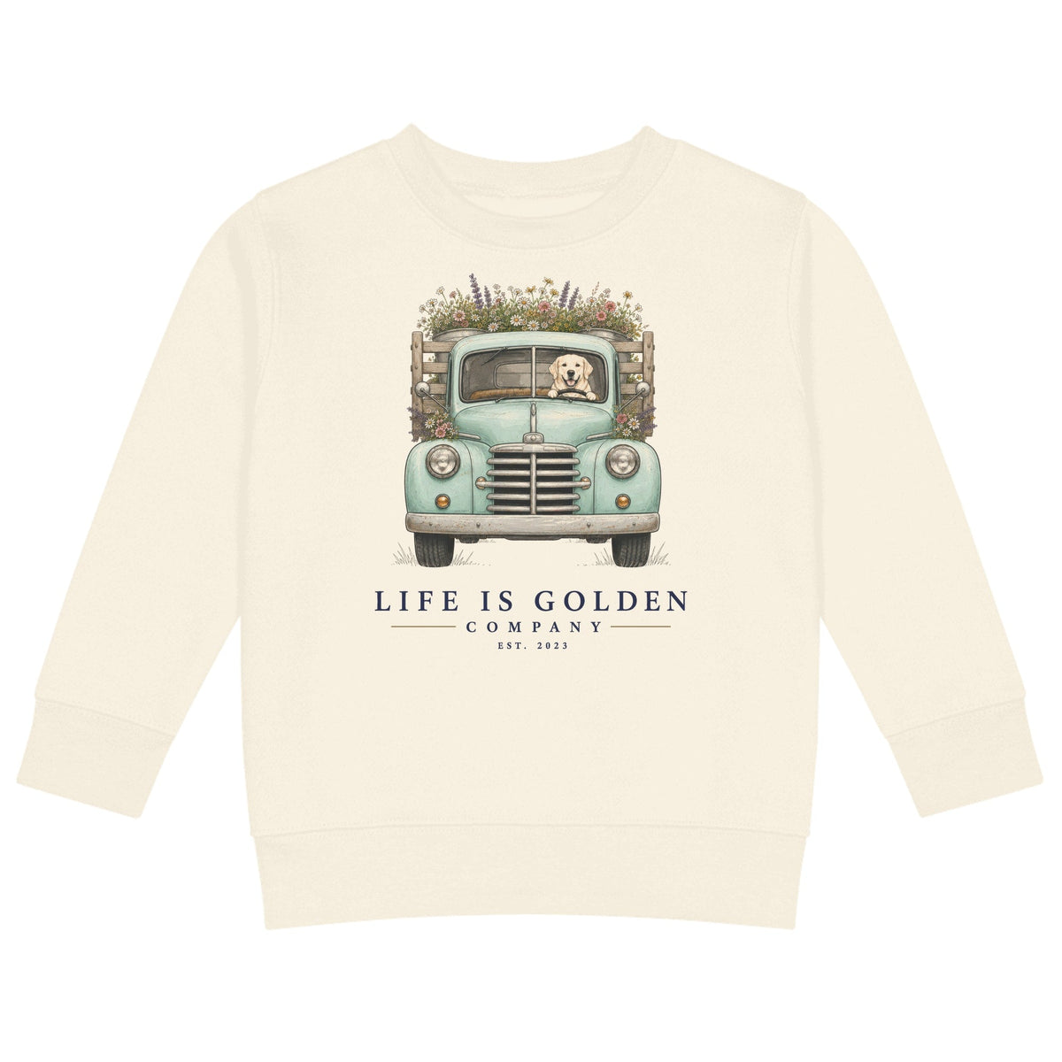 The Market Run Kids Crewneck — Natural Heather