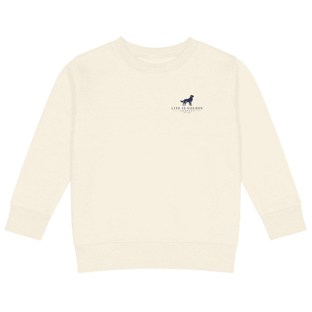 The Tailgate Kickoff Kids Crewneck — Natural Heather (front)