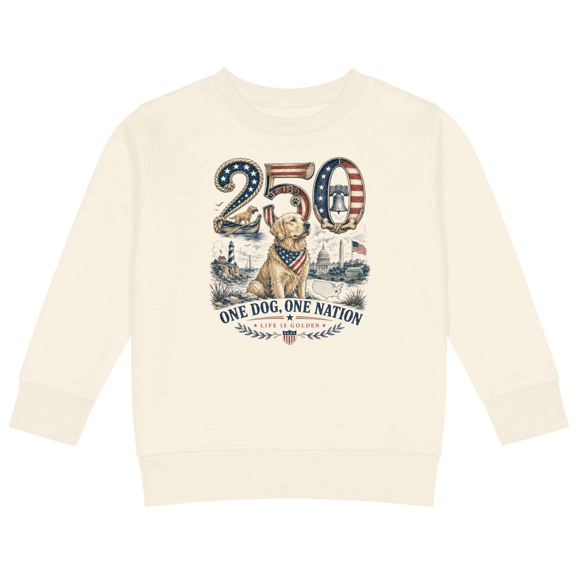 The Semiquincentennial Kids Crewneck — Natural Heather