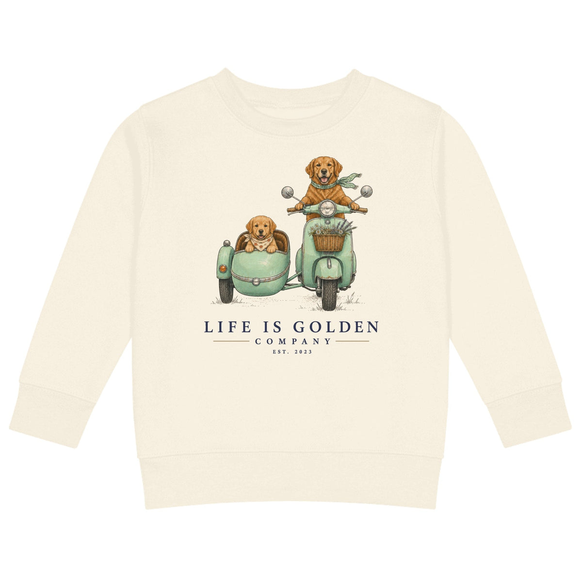 The Sidecar Run Kids Crewneck — Natural Heather
