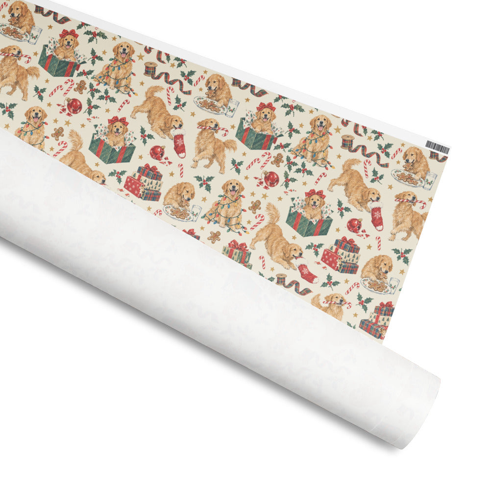 Naughty & Nice Wrapping Paper — rolled, printed side out