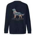 The Beach Day Golden Crewneck — Navy Blazer