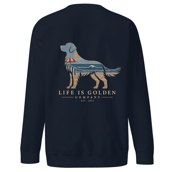 The Beach Day Golden Crewneck