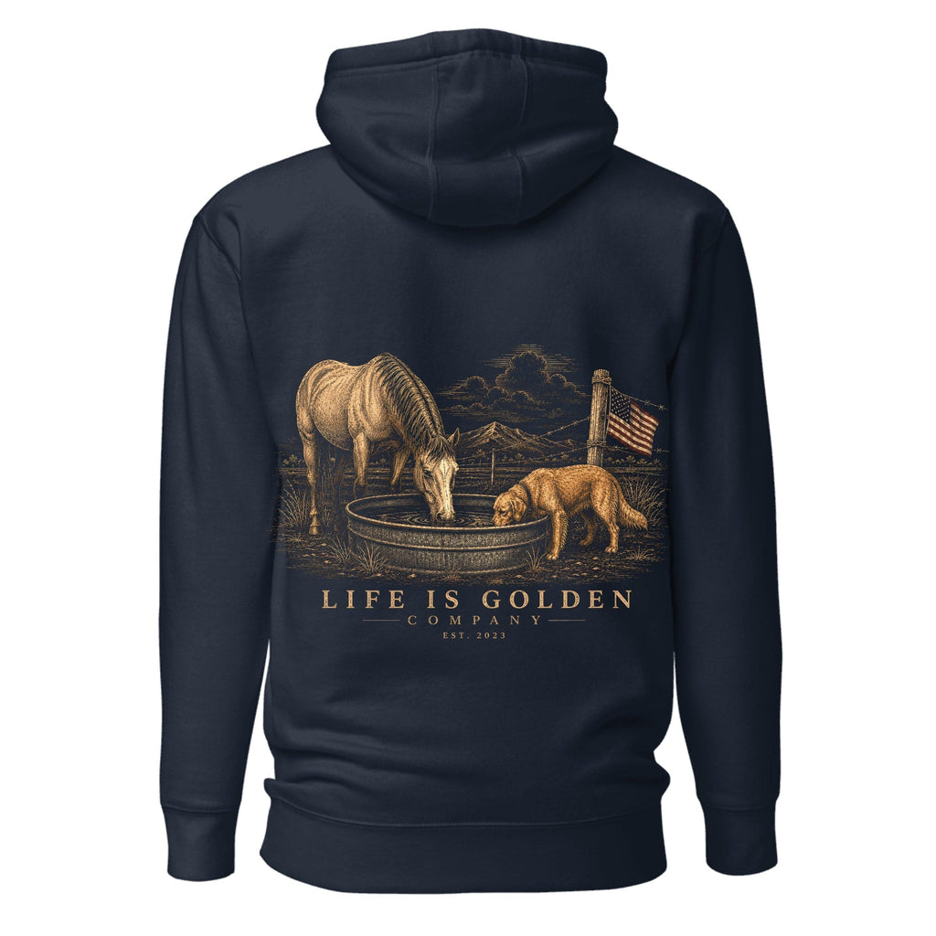 The Watering Hole Hoodie — Navy Blazer