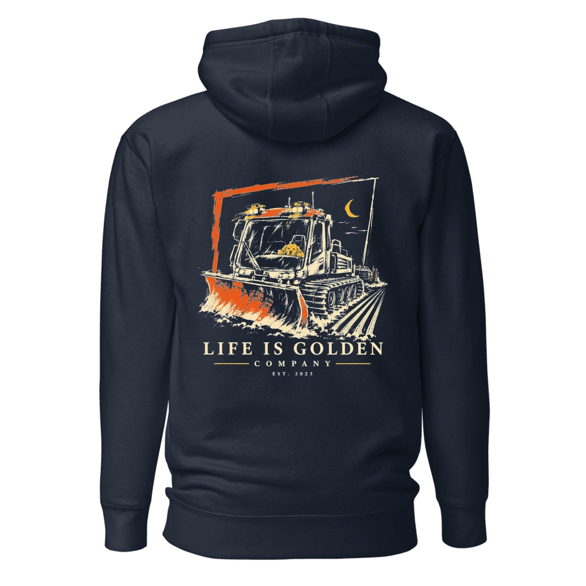 Corduroy Crew Hoodie — Navy Blazer
