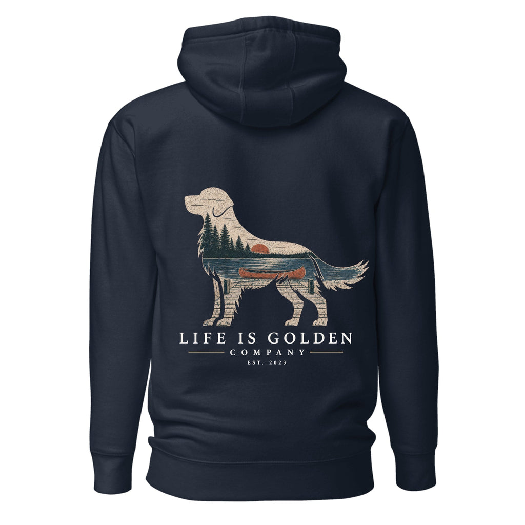 The Still Water Golden Hoodie — Navy Blazer