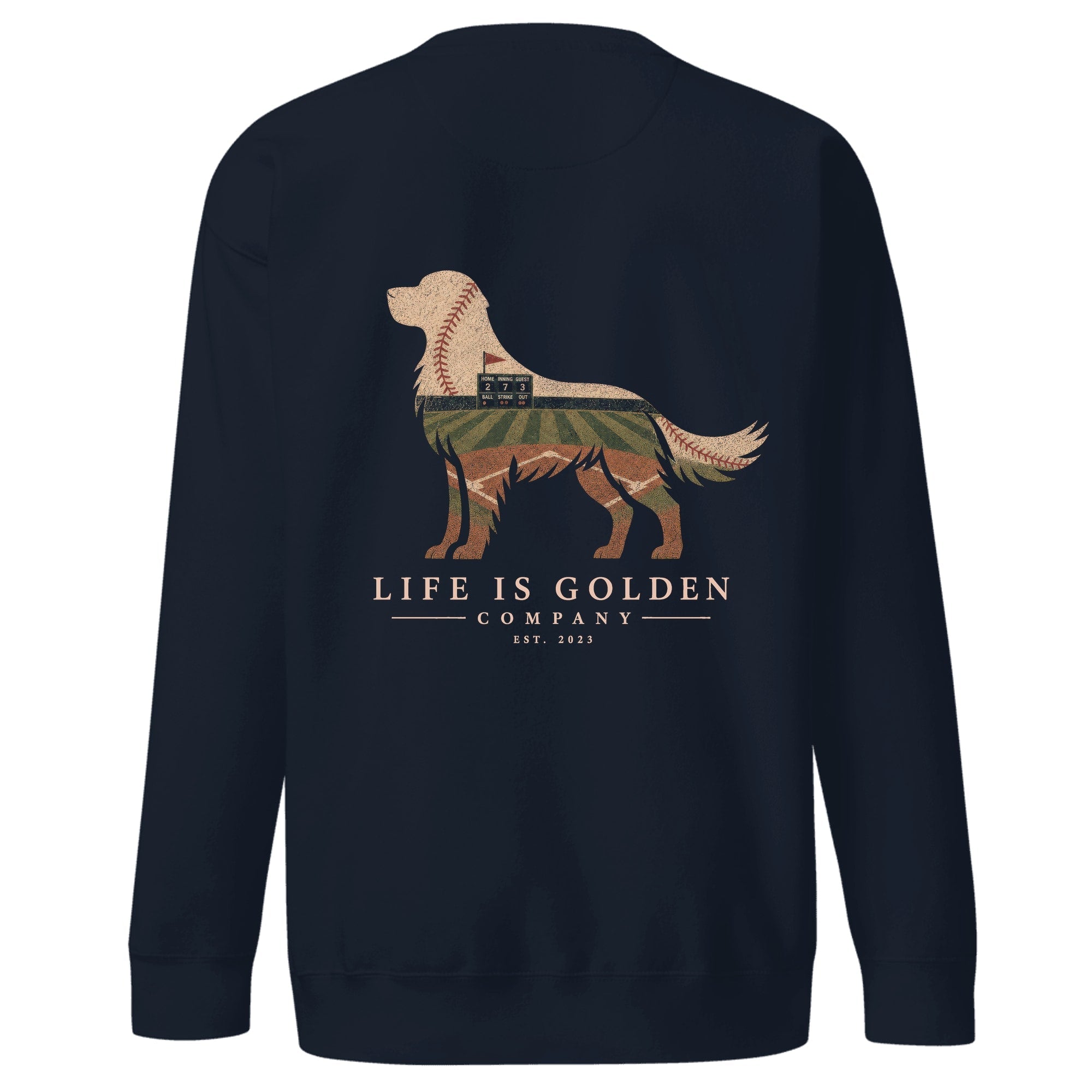 The Home Team Golden Crewneck — Navy Blazer