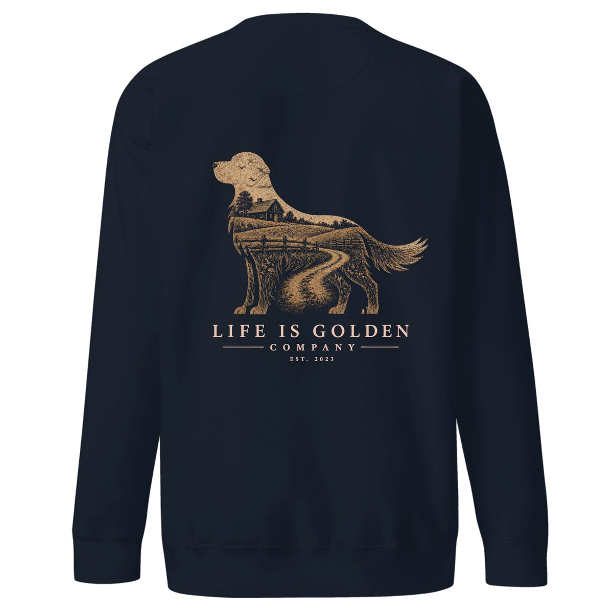 The Homestead Golden Crewneck — Navy Blazer