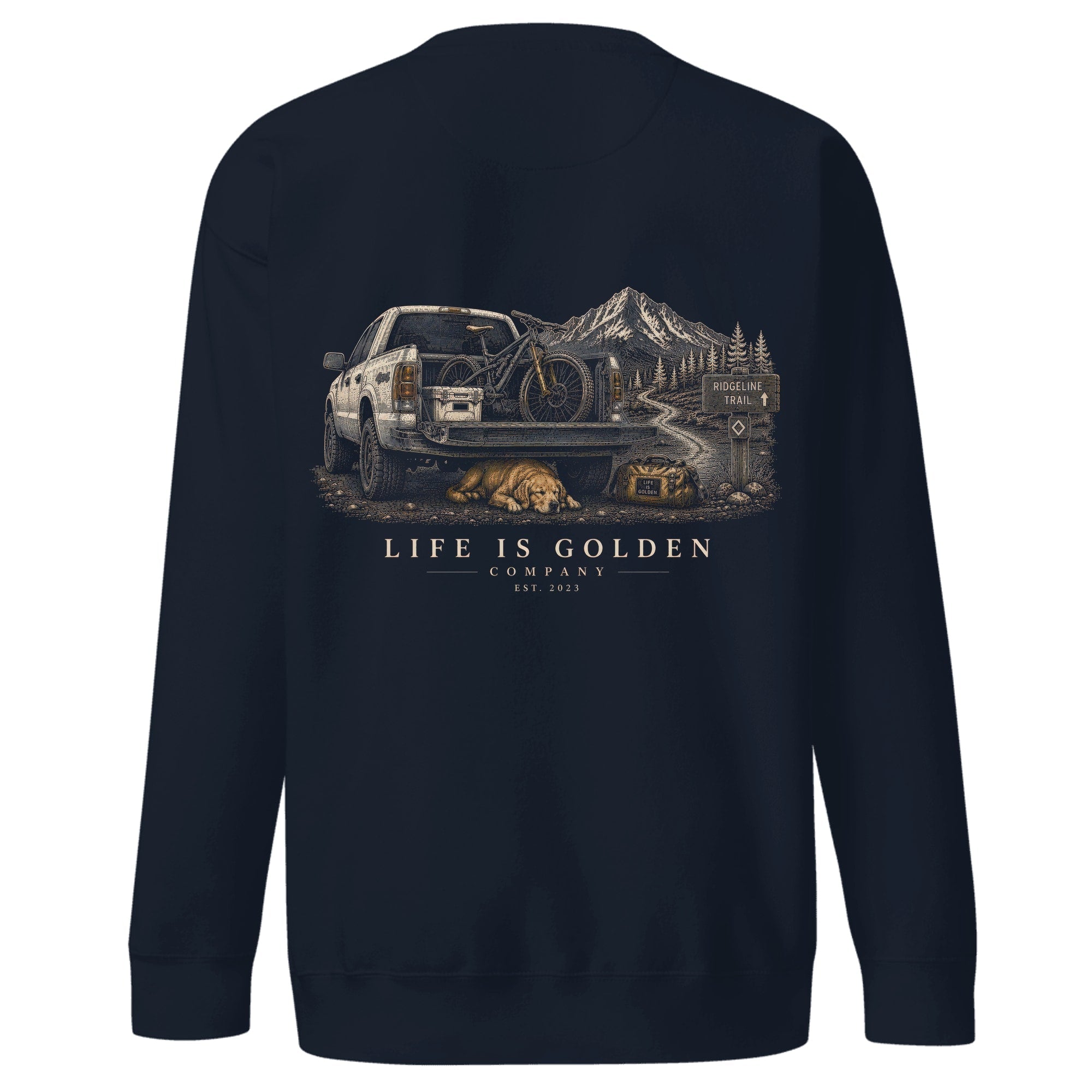 The Trailhead Tailgate Crewneck — Navy Blazer