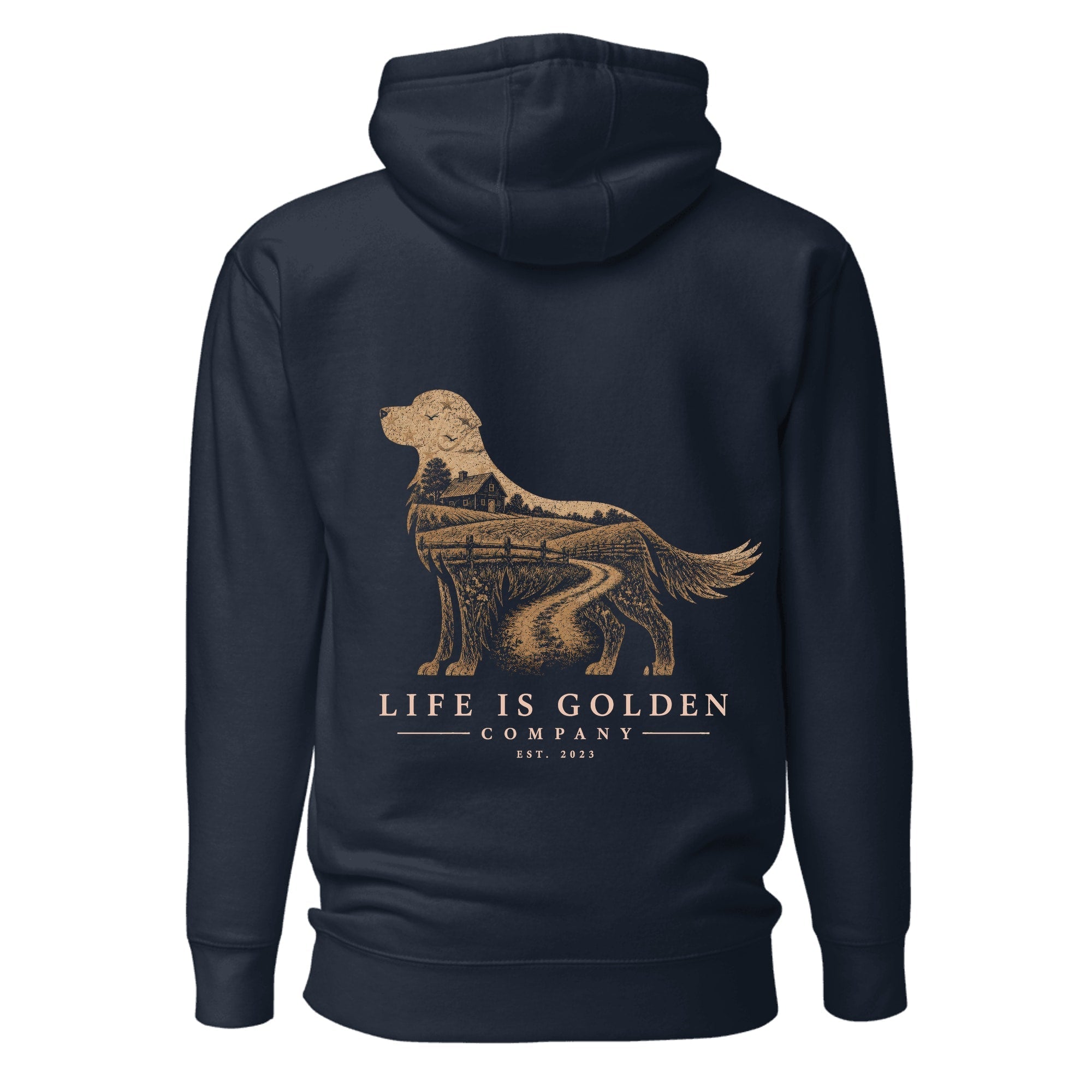 The Homestead Golden Hoodie — Navy Blazer